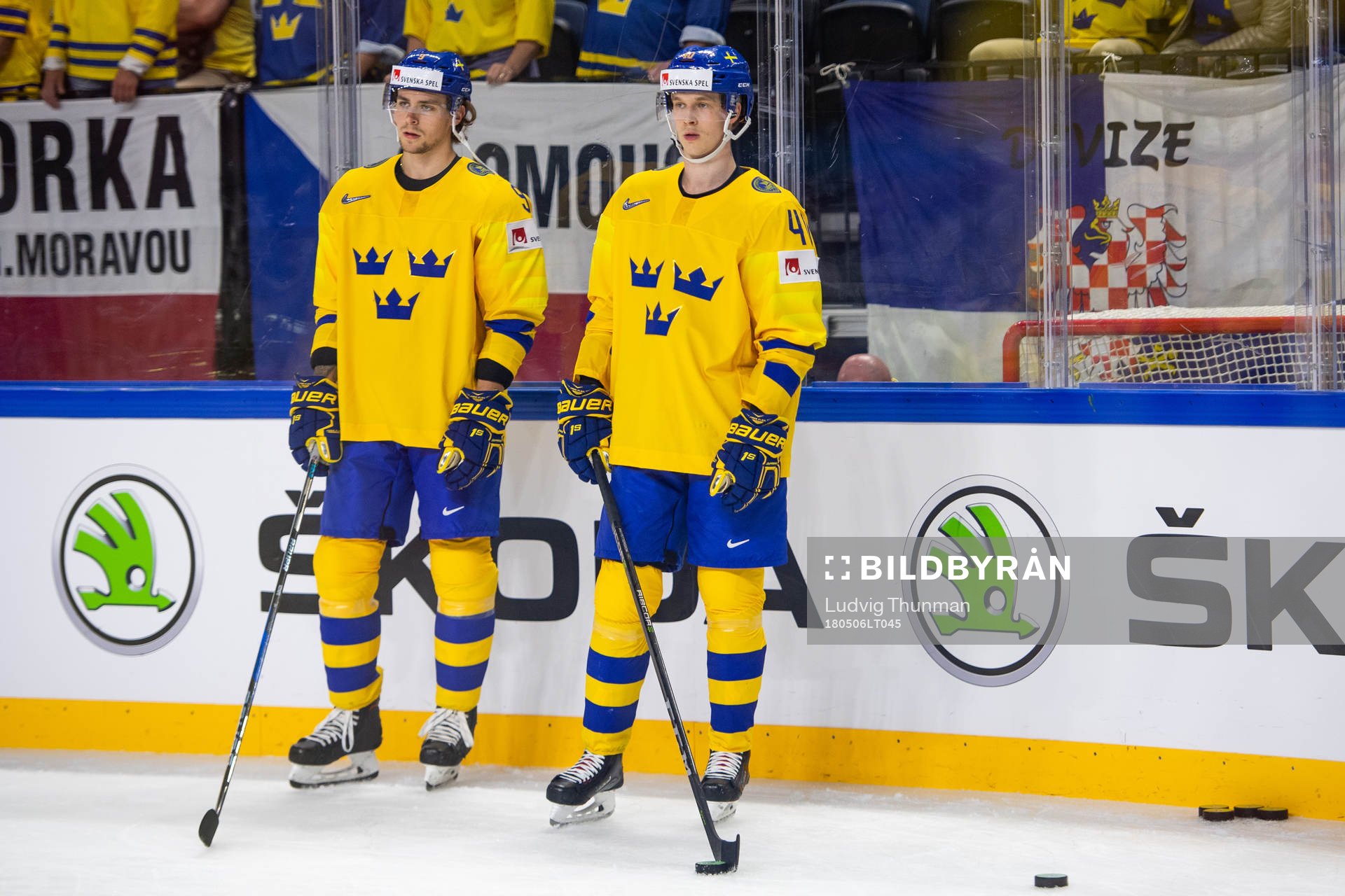 Sveriges Adrian Kempe och Elias Pettersson