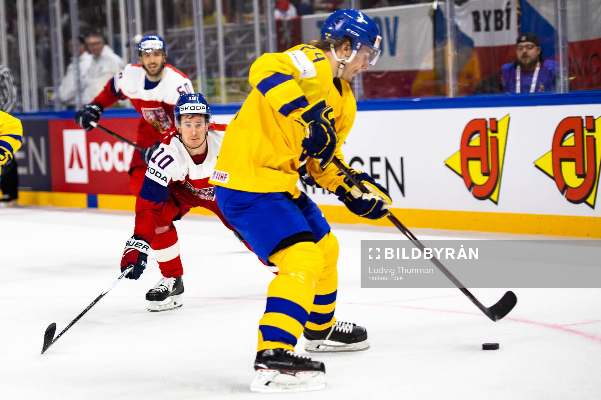 Tjeckiens  Roman Cervenka och Sveriges Lias Andersson