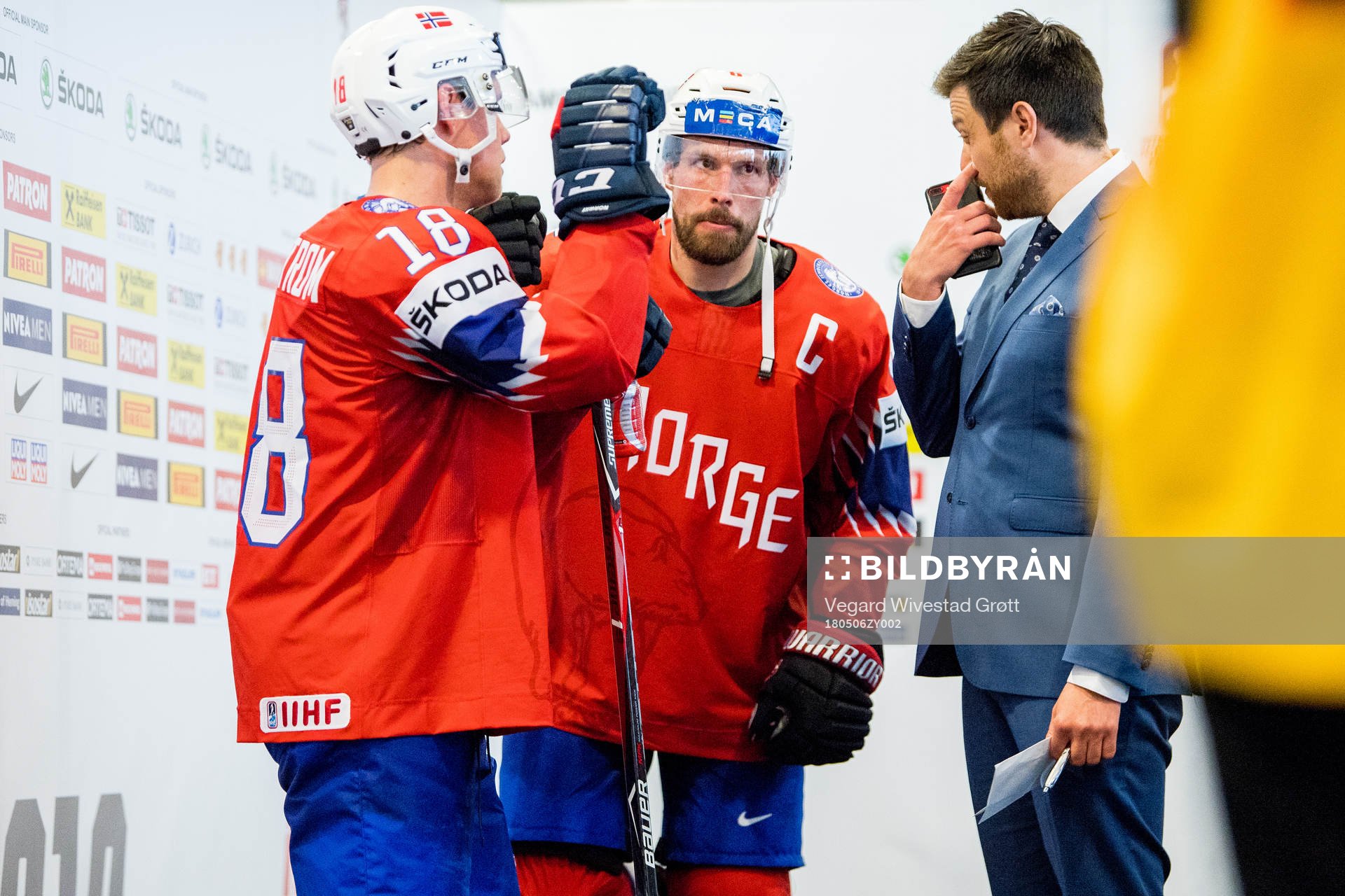 Tobias Lindström, Jonas Holøs and Kristoffer Holm, press