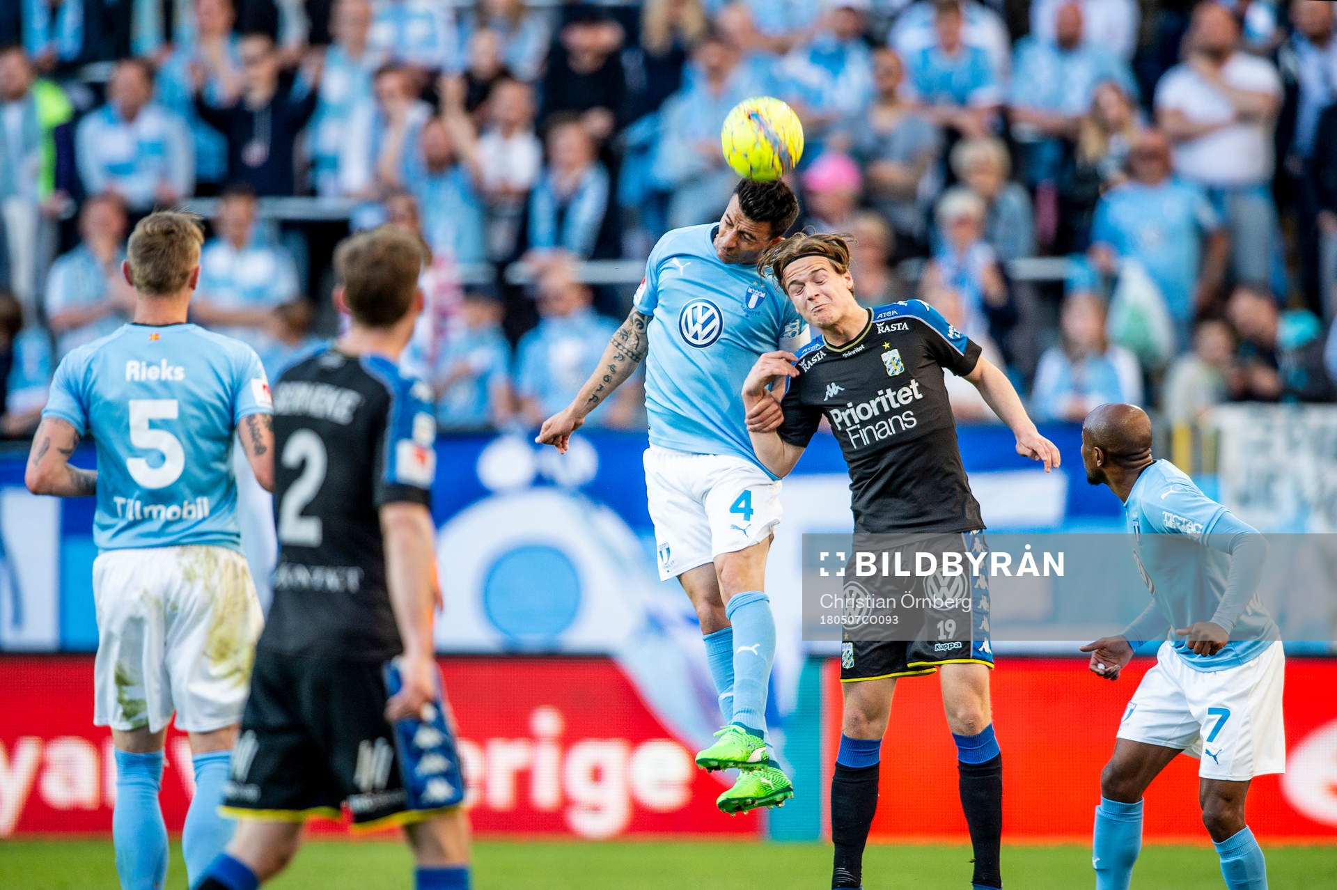 under fotbollsmatchen i Allsvenskan mellan Malmö FF och