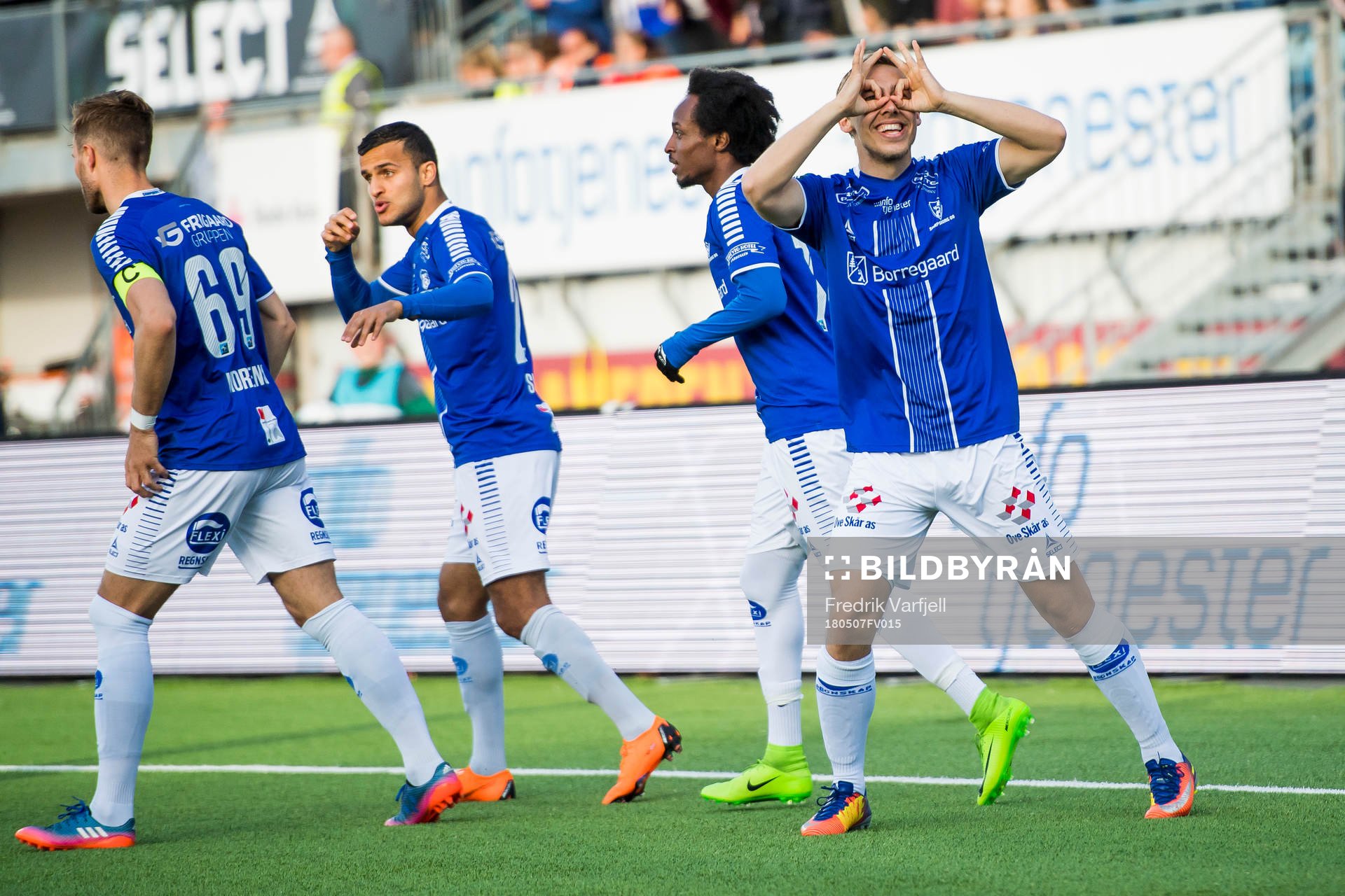 Mikkel Agger of Sarpsborg 08 celebrates