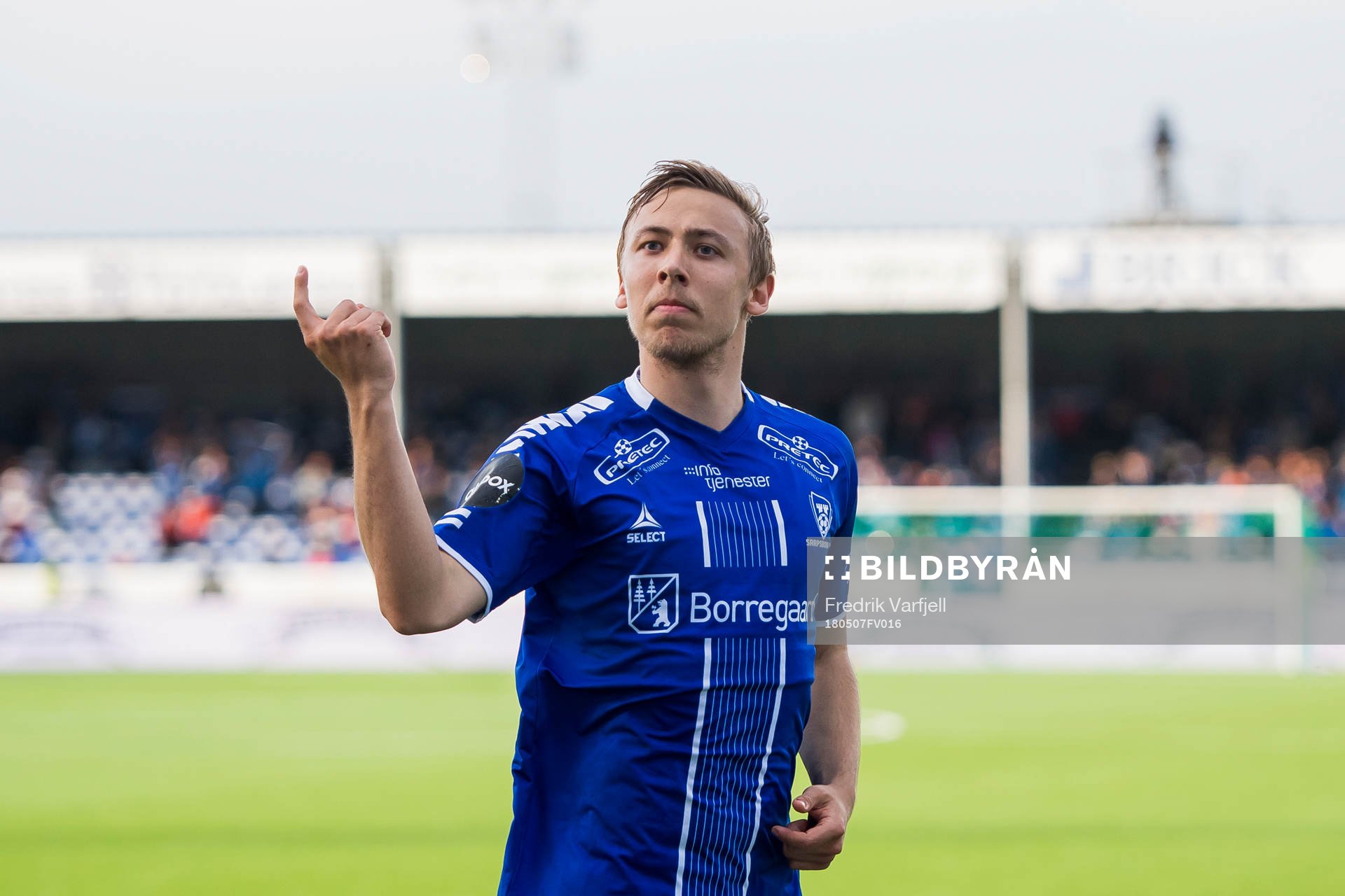 Mikkel Agger of Sarpsborg 08 celebrates
