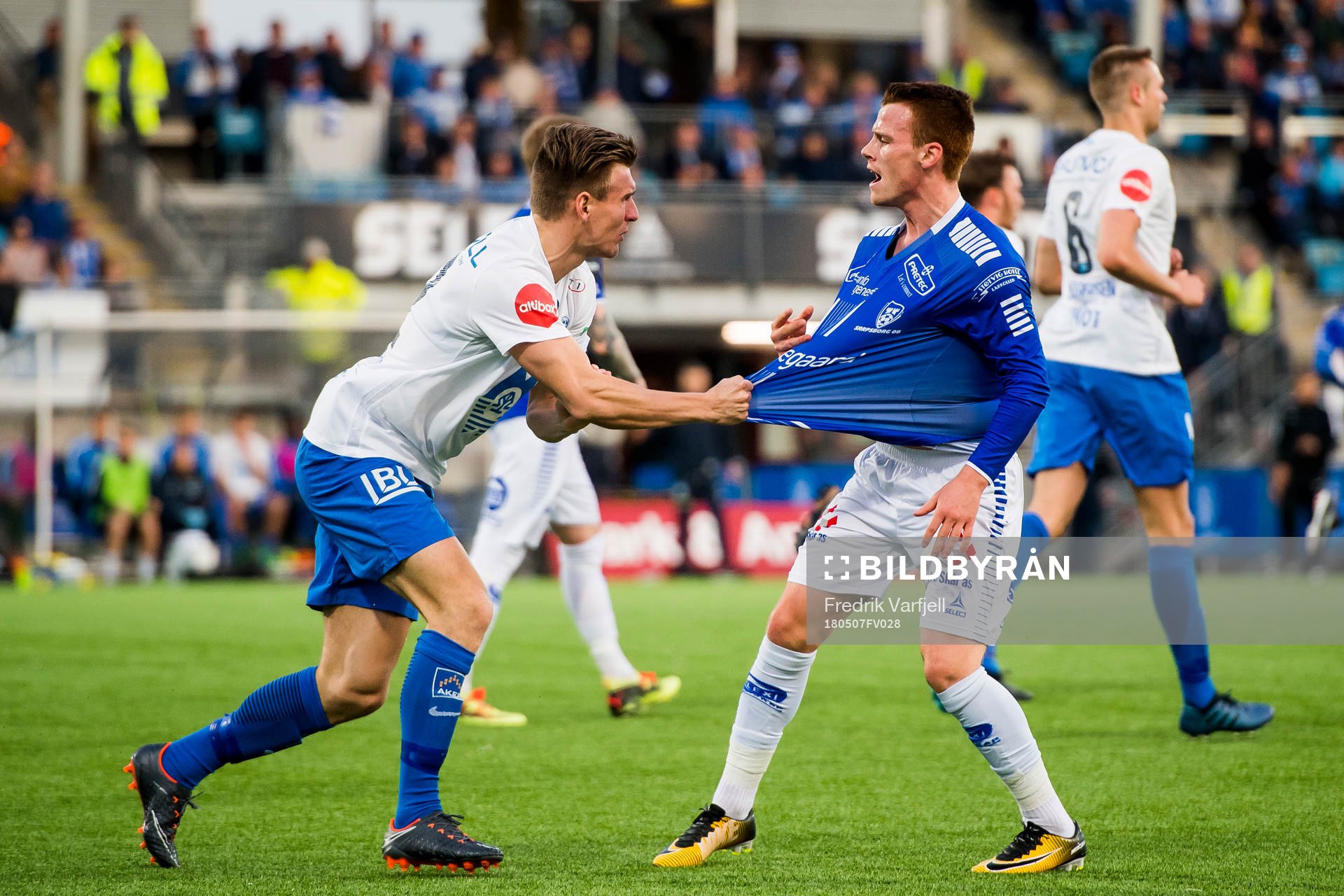 Christoffer Remmer of Molde and Tobias Heintz of Sarpsborg