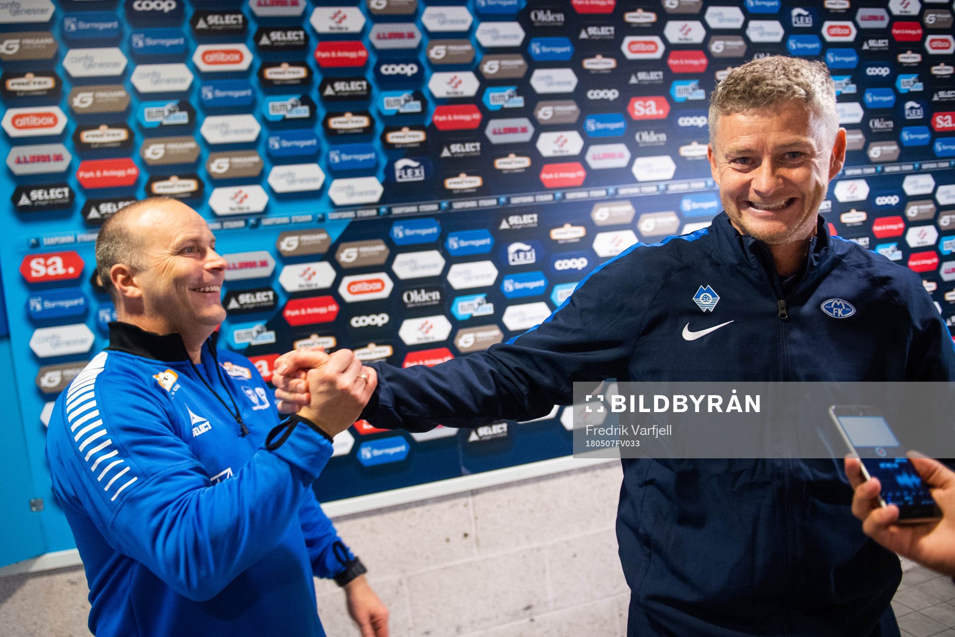 Geir Bakke, head coach of Sarpsborg 08 and Ole Gunnar