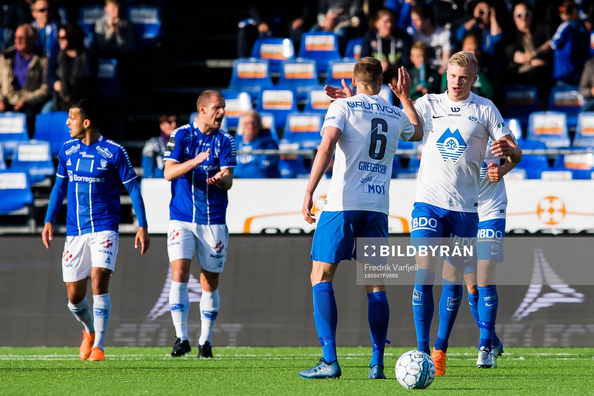 Erling Braut Haaland of Molde celebrates