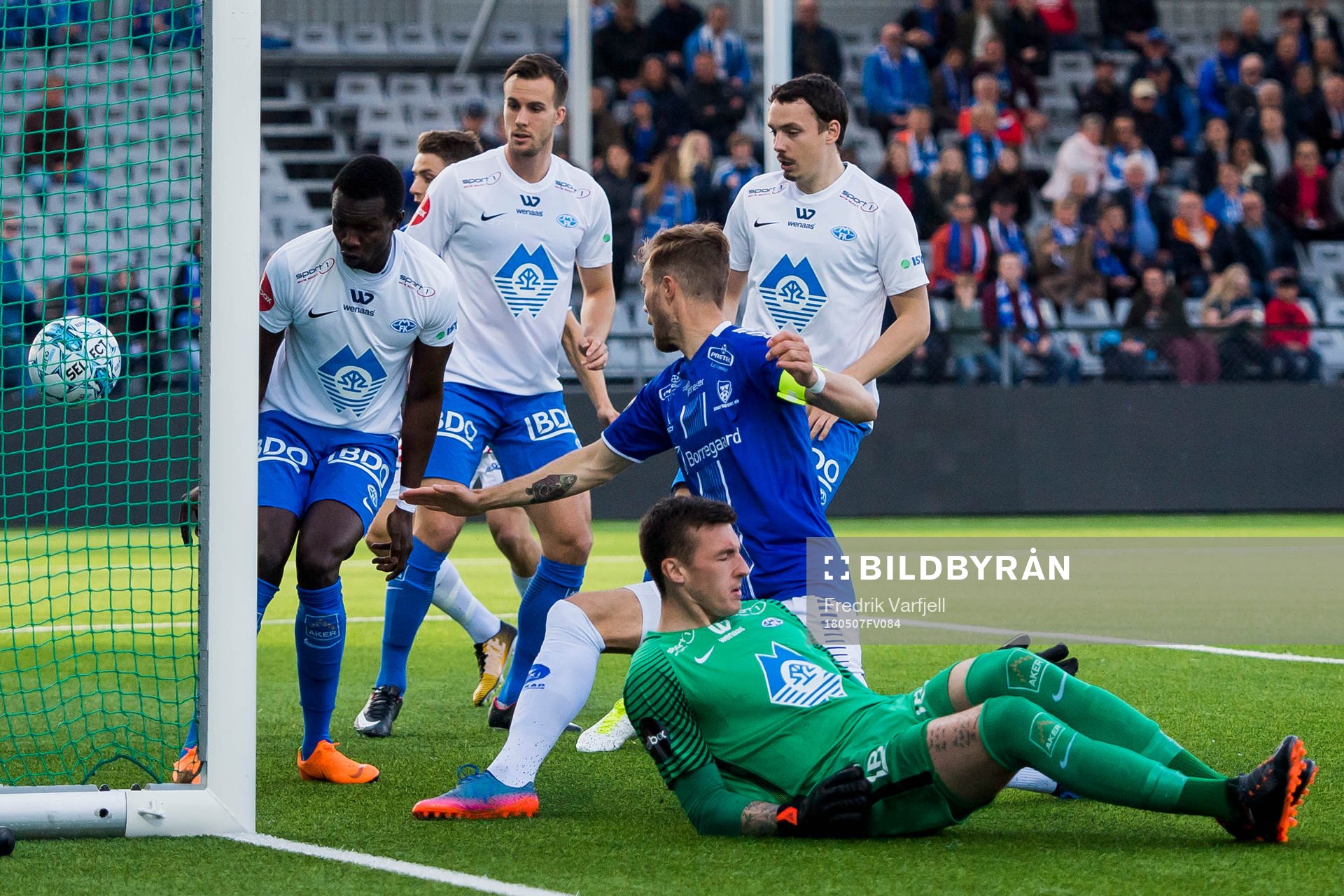 Mikkel Agger of Sarpsborg 08 (not pictured) scores 1-0