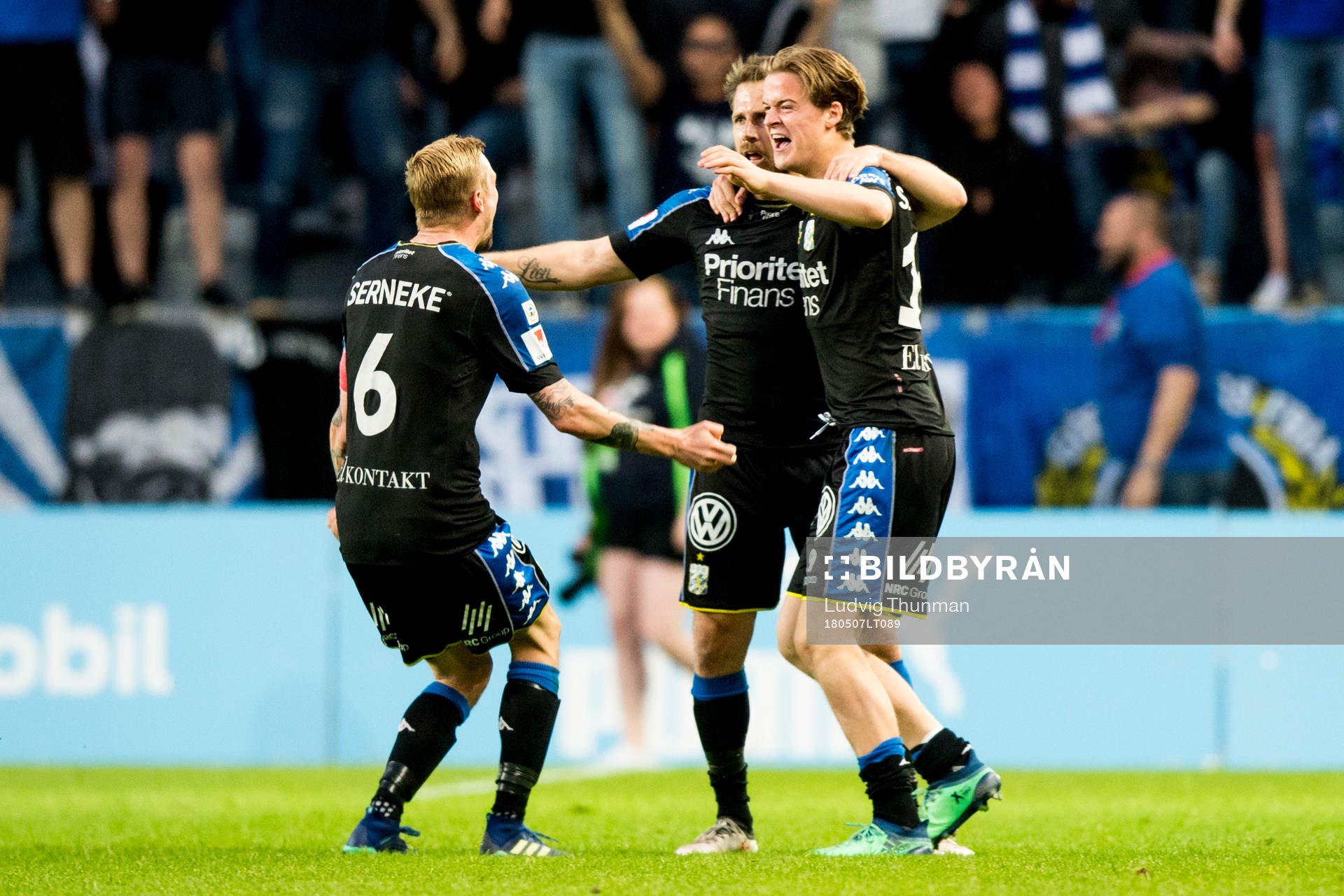 IFK Göteborgs Sebastian Eriksson, Tobias Hysén och August