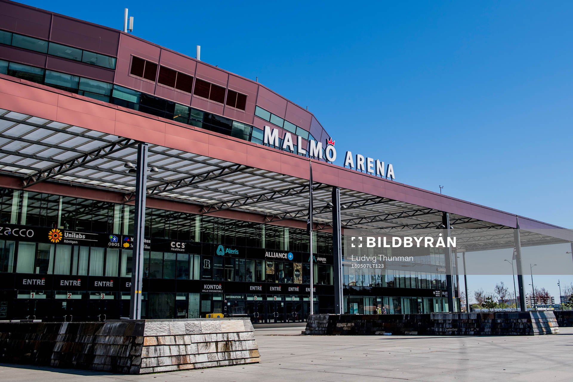 Exteriör över Malmö Arena