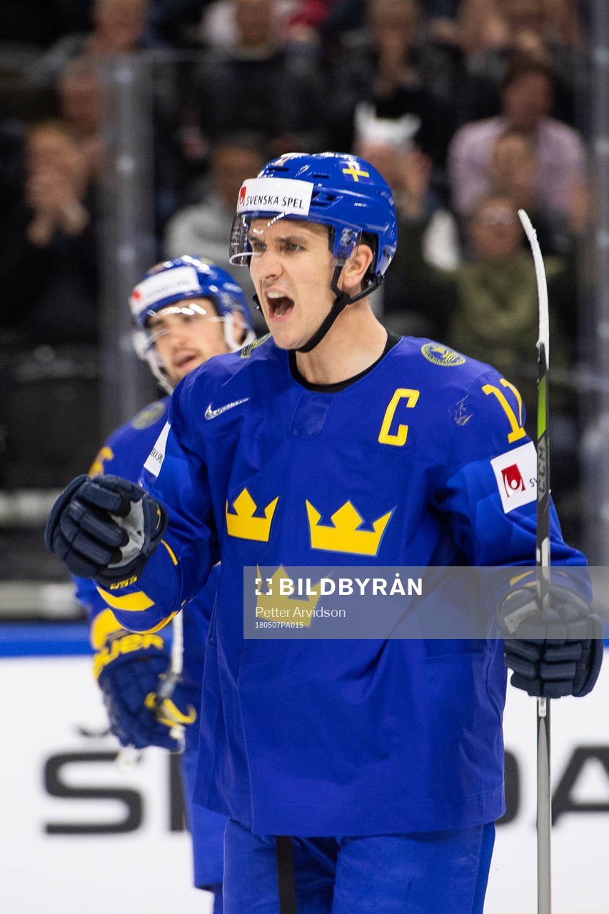 Sveriges Mikael Backlund jublar