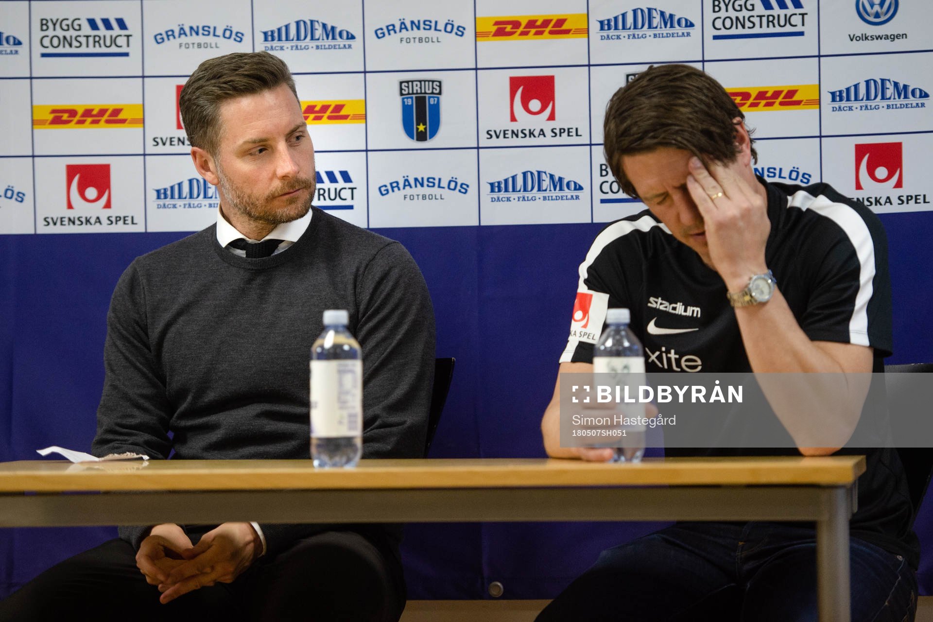 Örebros tränare Axel Kjäll och Sirius tränare Thomas