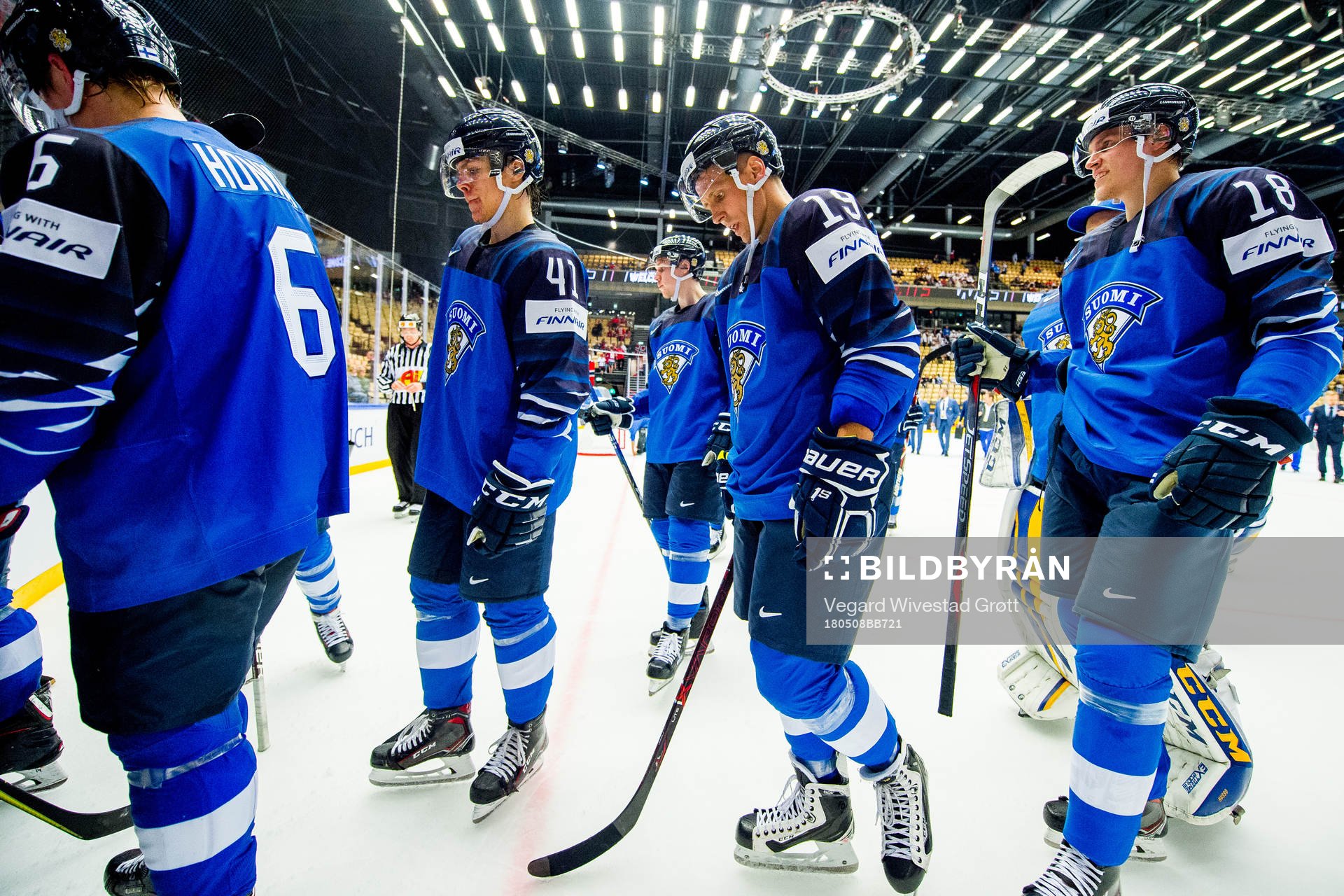 Julius Honka, Miro Heiskanen, Veli-Matti Savinainen and