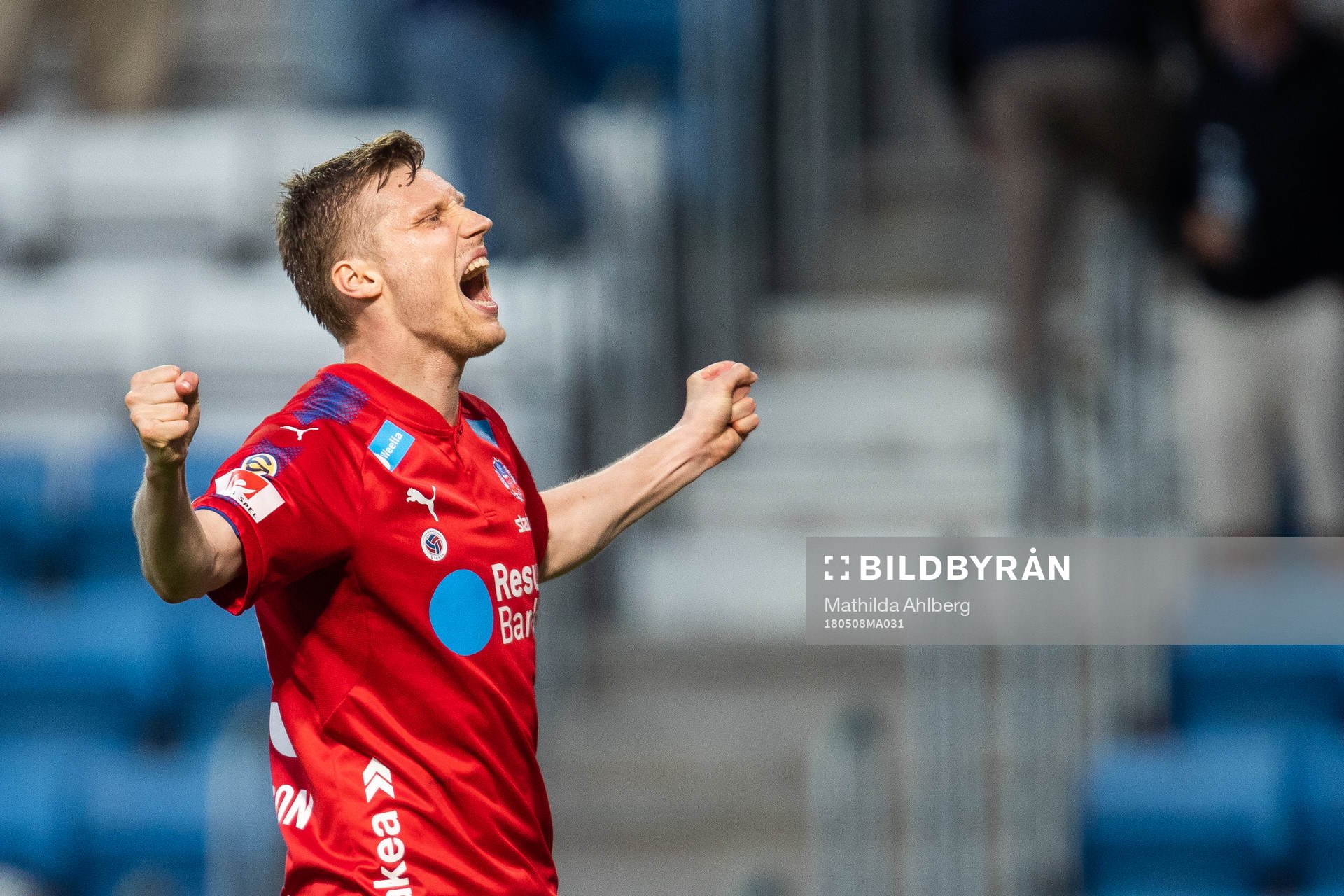 Helsingborgs Abdri Runar Bjarnason jublar