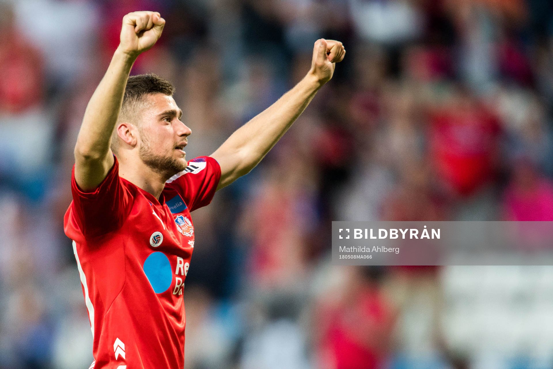 Helsingborgs Mattias Almeida Sundell jublar