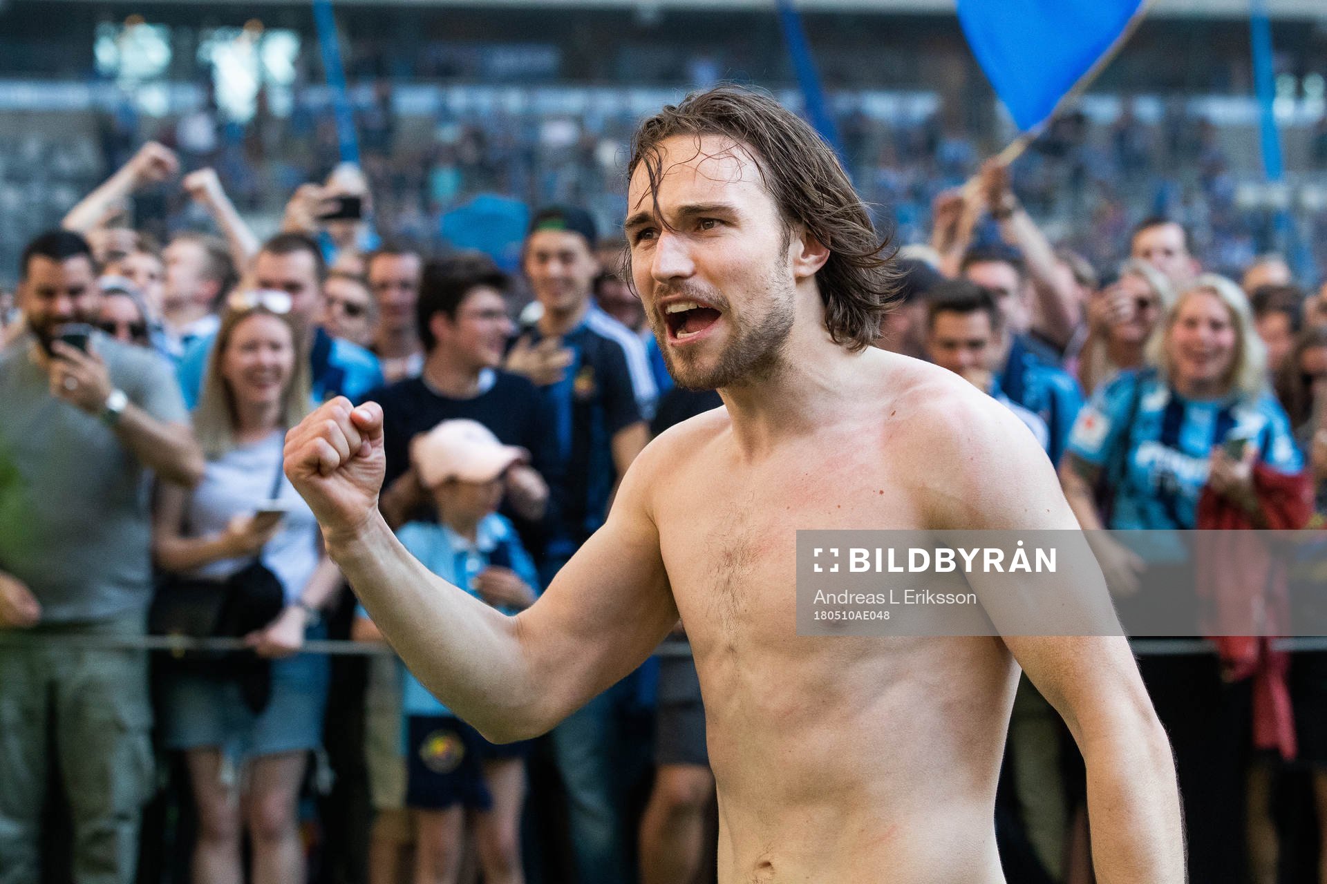 Djurgårdens Kevin Walker jublar