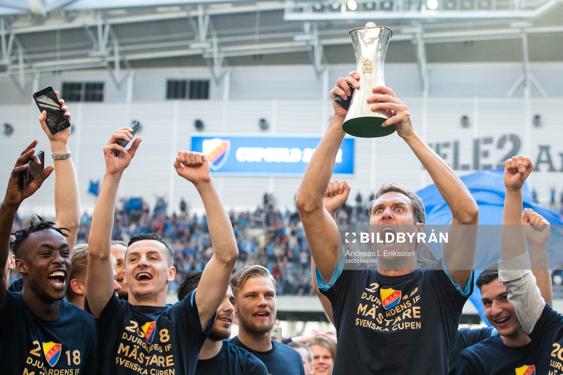Djurgårdens målvakt Andreas Isaksson och medspelare