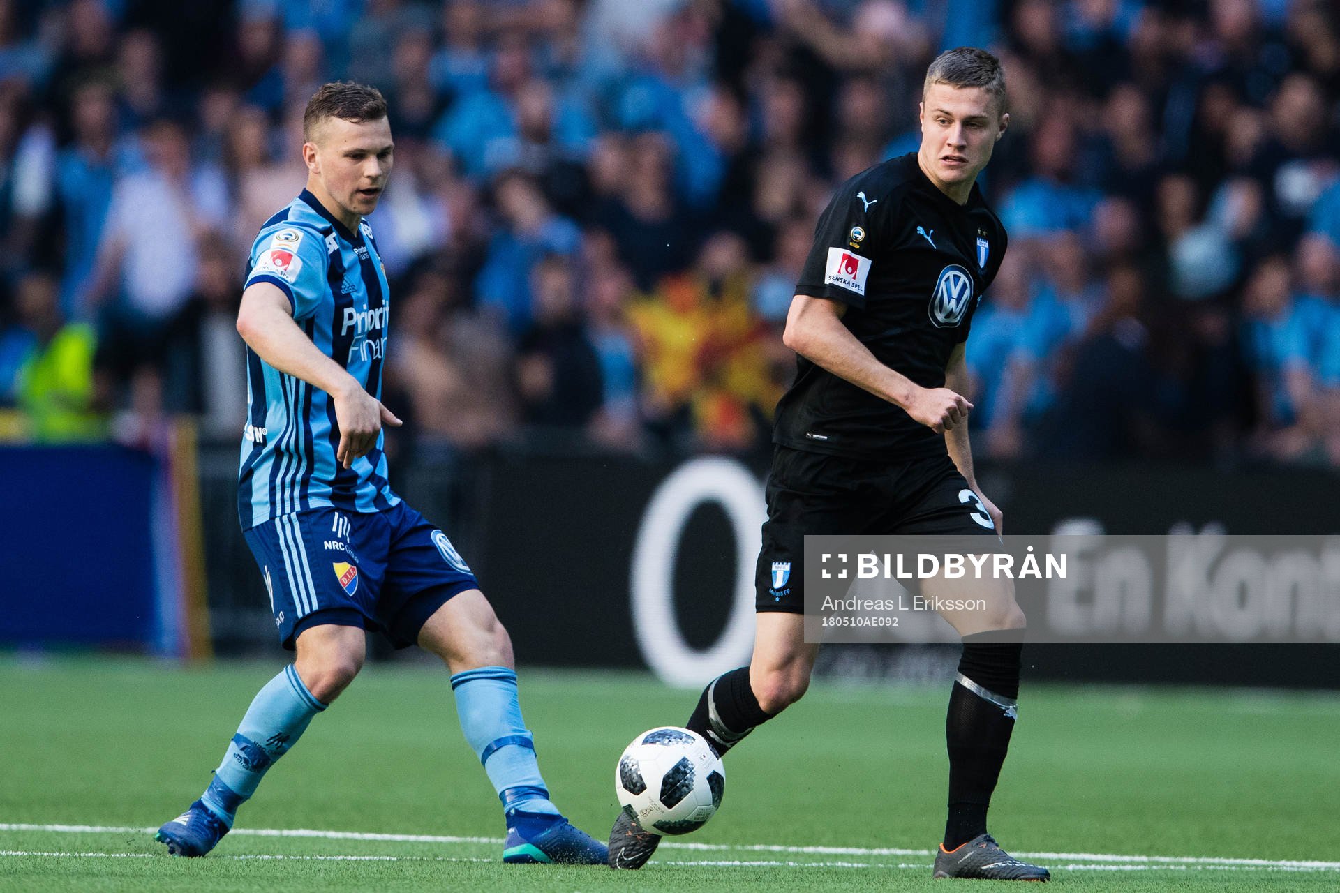 Djurgårdens Jesper Karlström och Malmö FFs Mattias