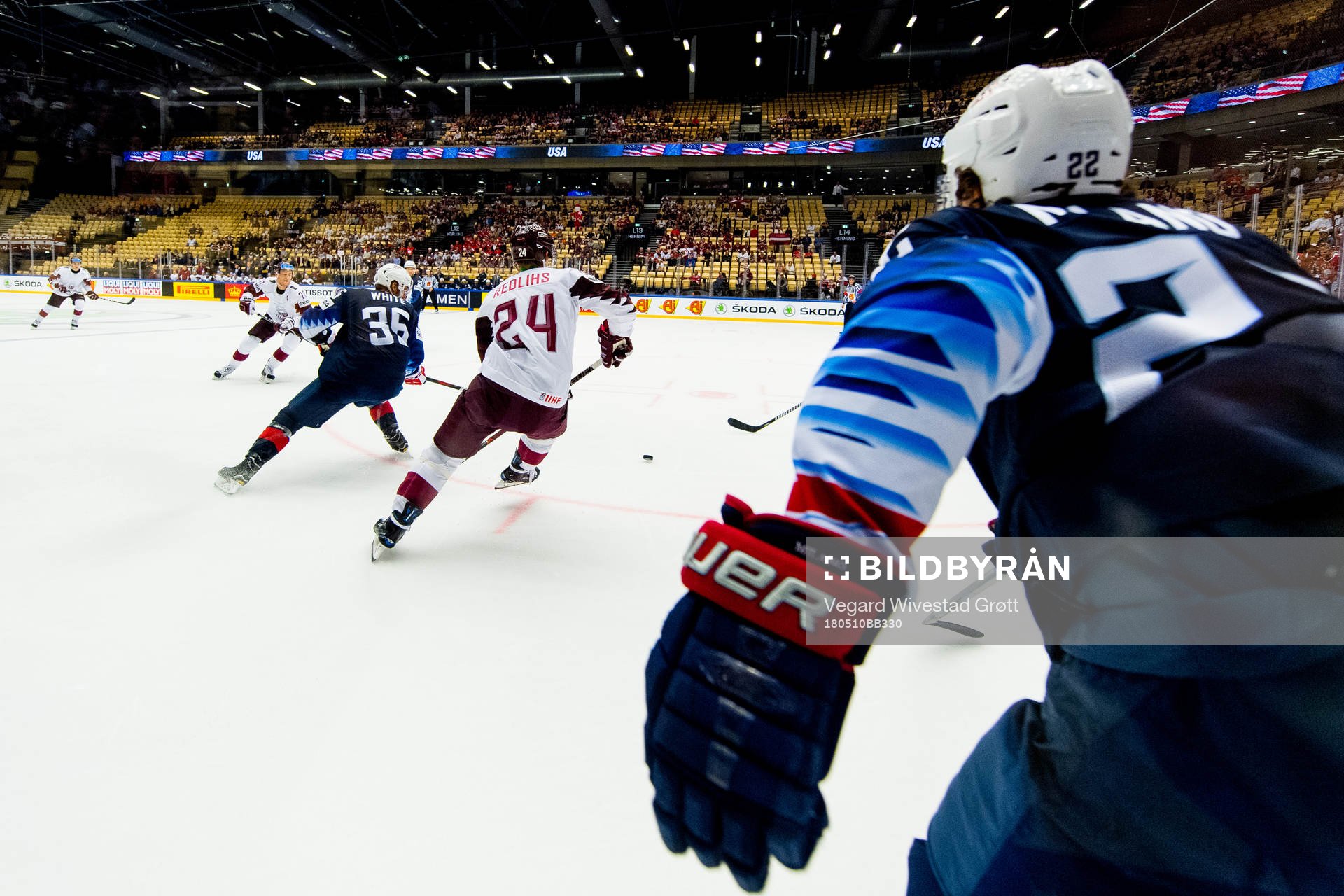 Colin White of USA, Mikelis Redlihs of Latvia and Sonny