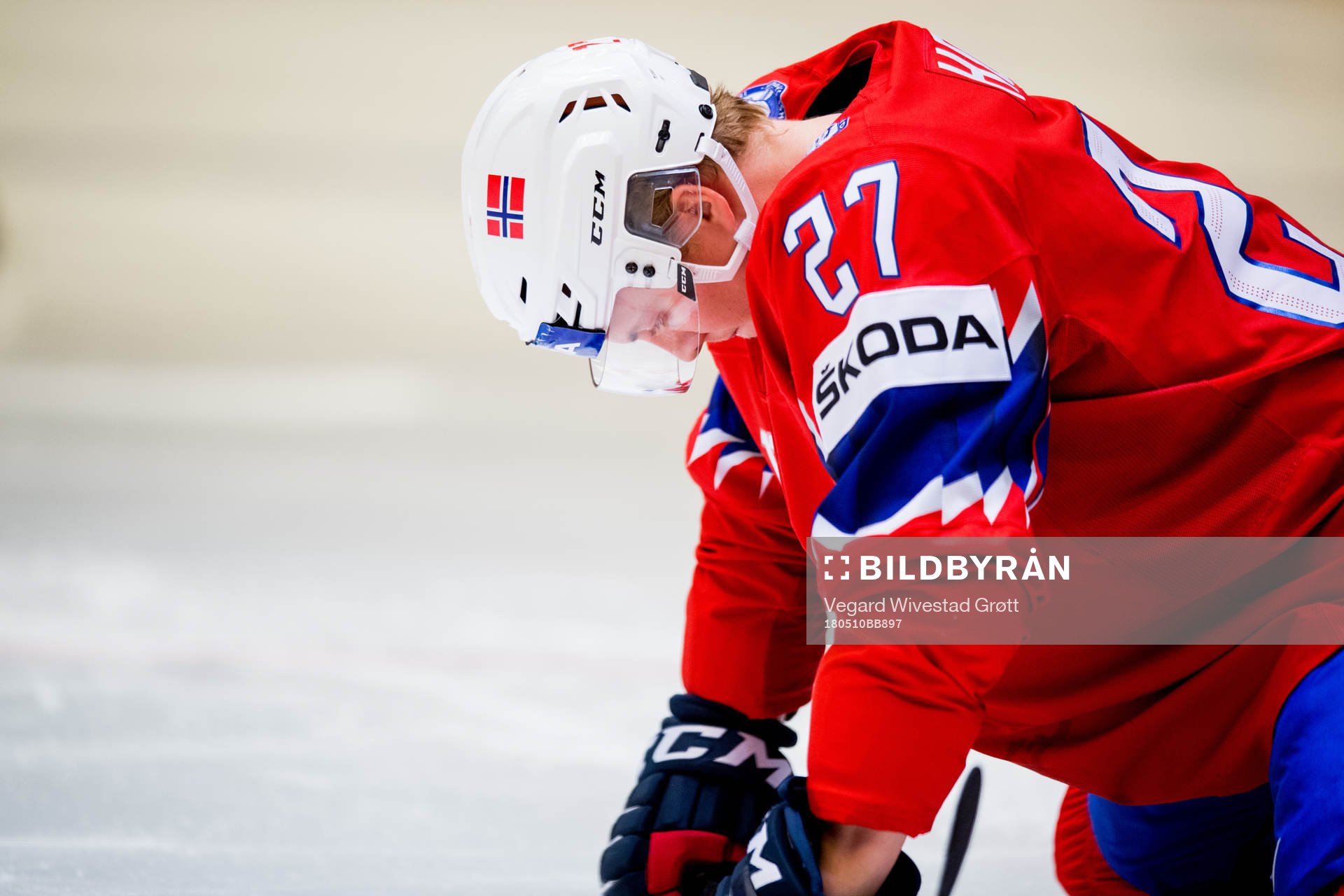 Ludvig Hoff of Norway warms up