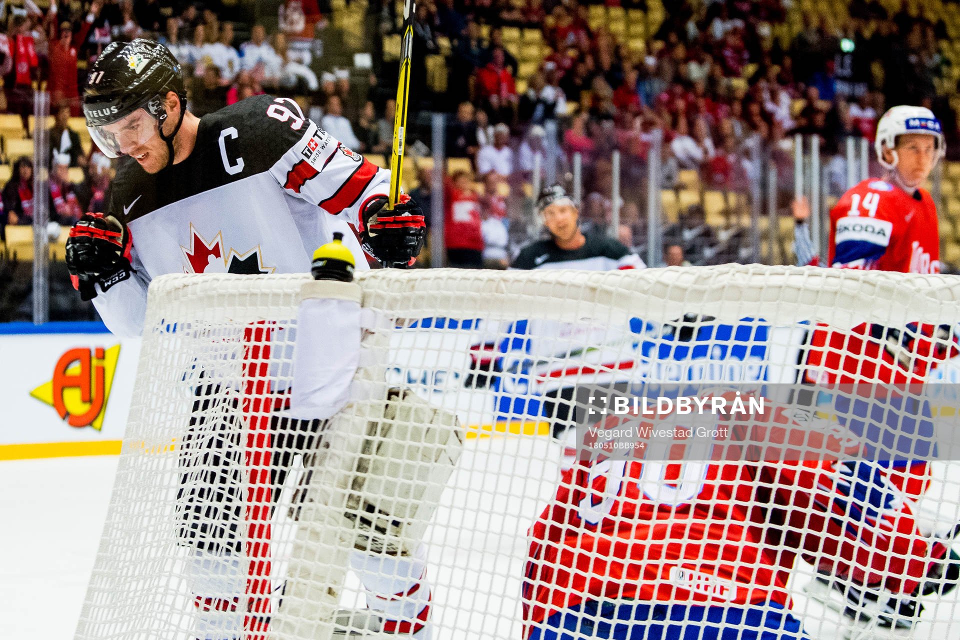 Connor McDavid of Canada celebrates