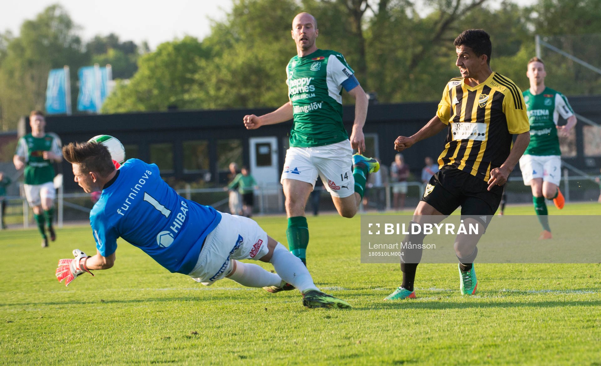  IFK Hässleholms Waed Shaif i matchen i division 2 mellan Hässleholms IF och IFK Hässleholm i Hässleholm 10 maj 2018.  