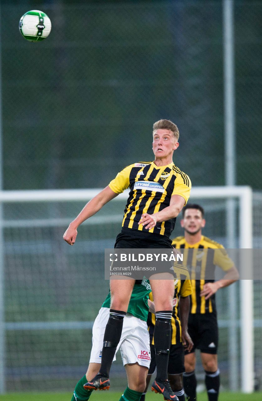 IFK Hässleholms Muhammed Resulovic i matchen i division 2 mellan Hässleholms IF och IFK Hässleholm i Hässleholm 10 maj 2018.  