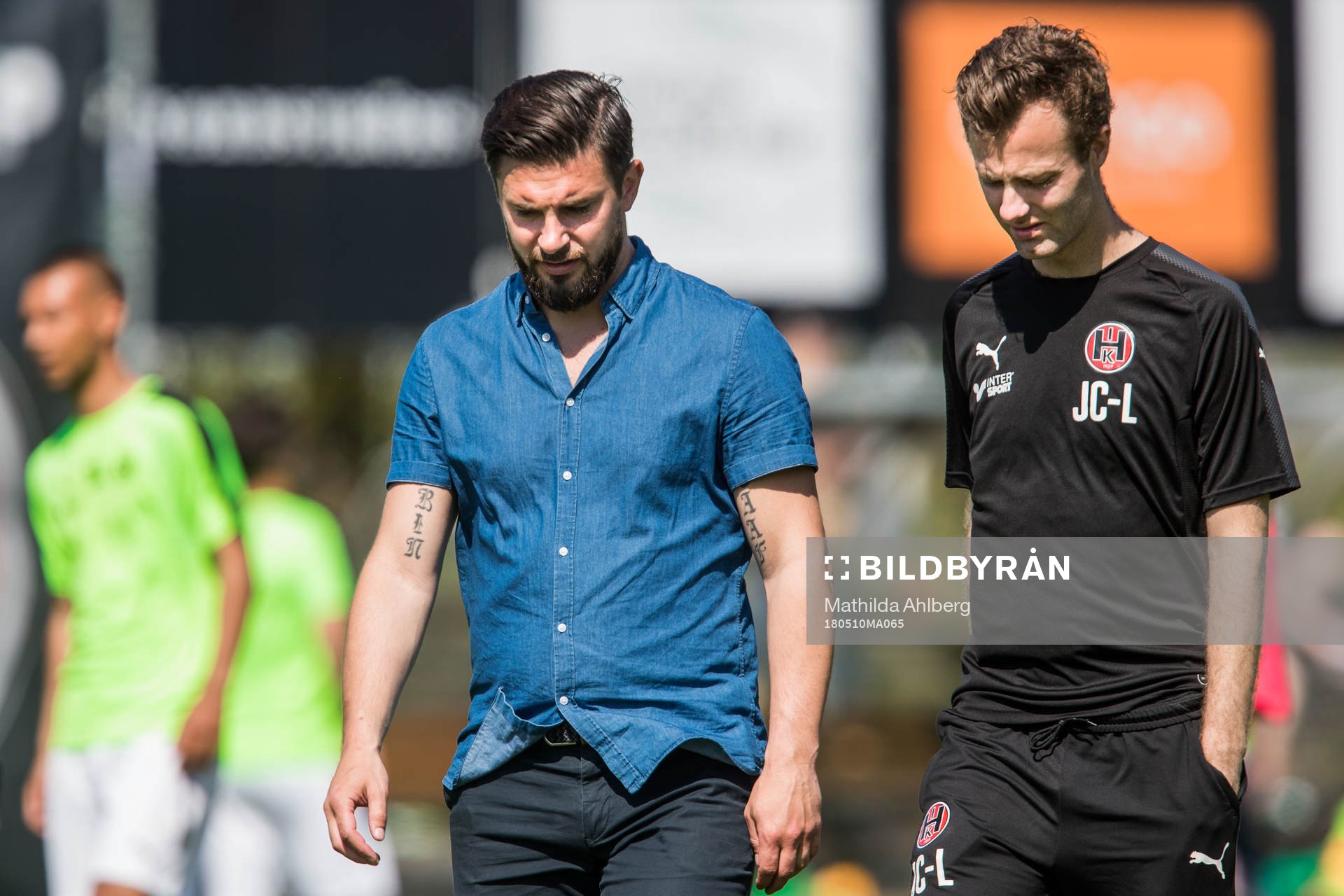 Hittarps tränare Robin Staaf och tränare Johan