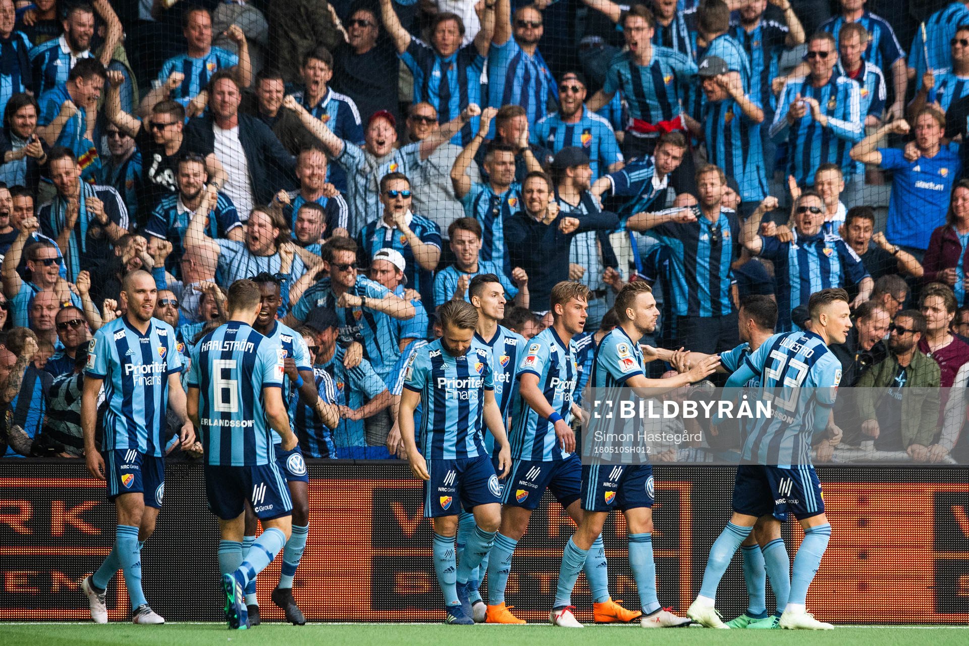 Djurgårdens spelare jublar