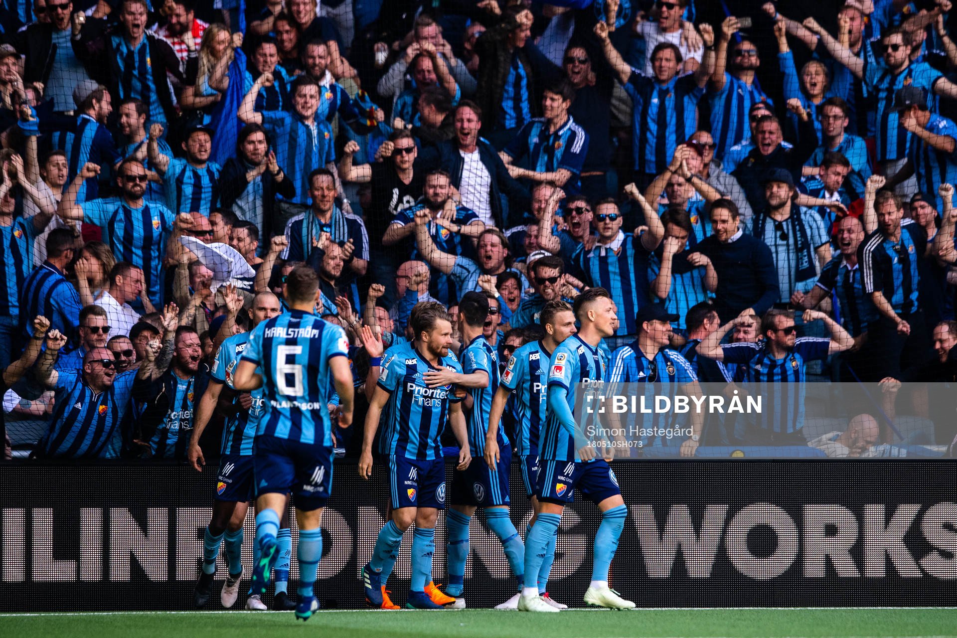 Djurgårdens spelare jublar