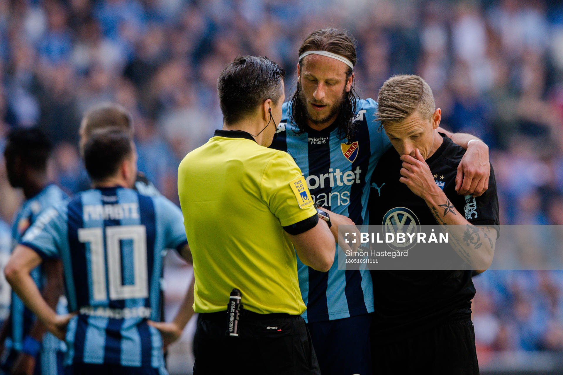 Djurgårdens Jonas Olsson och Malmö FFs Sören Rieks i