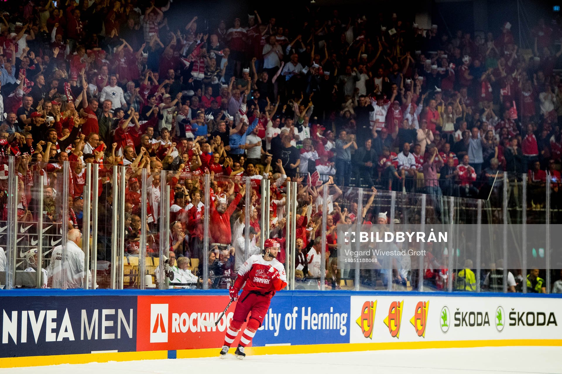 Nicklas Jensen of Denmark celebrates