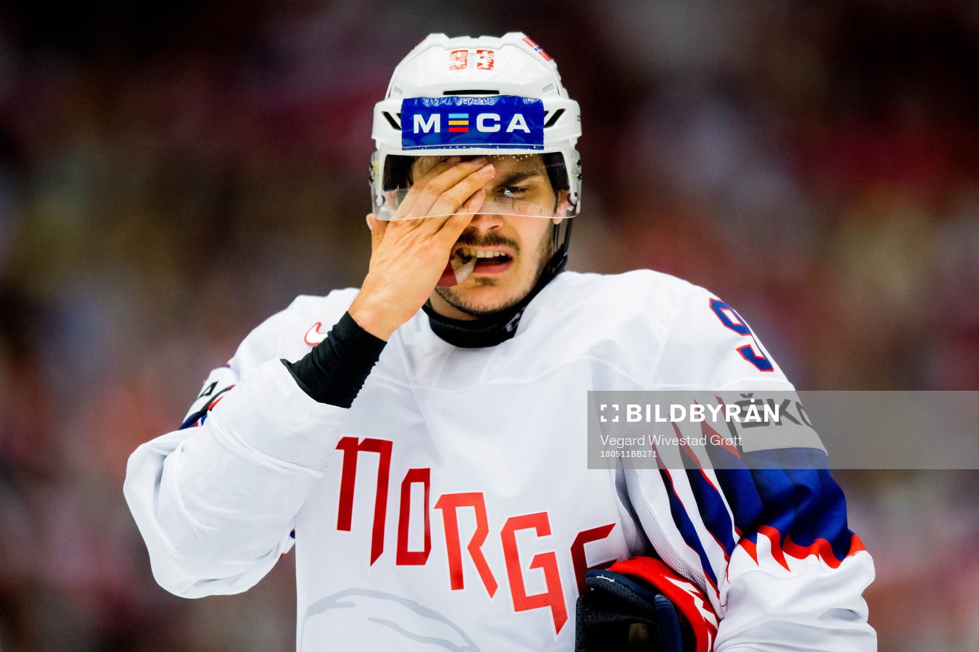 Thomas Valkvæ Olsen of Norway looks dejected