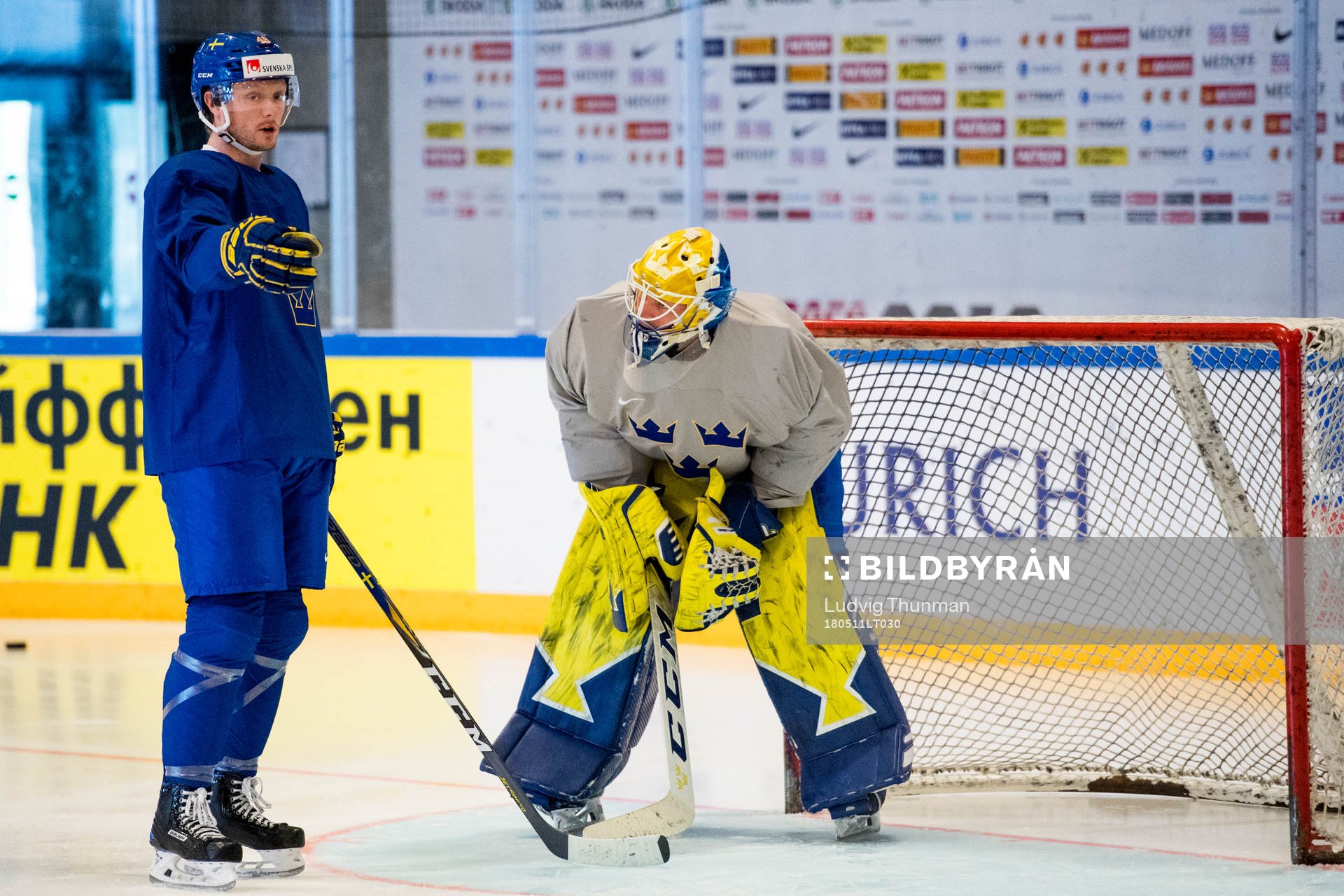Carl Klingberg och målvakt Magnus Hellberg