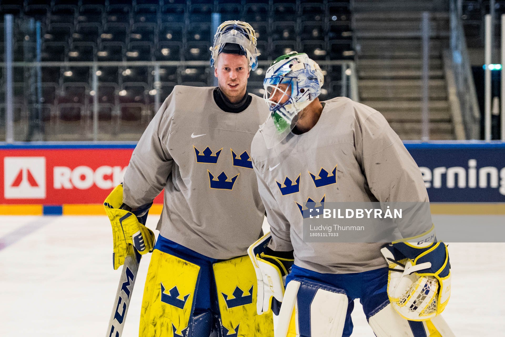 Målvakt Magnus Hellberg och målvakt Anders Nilsson