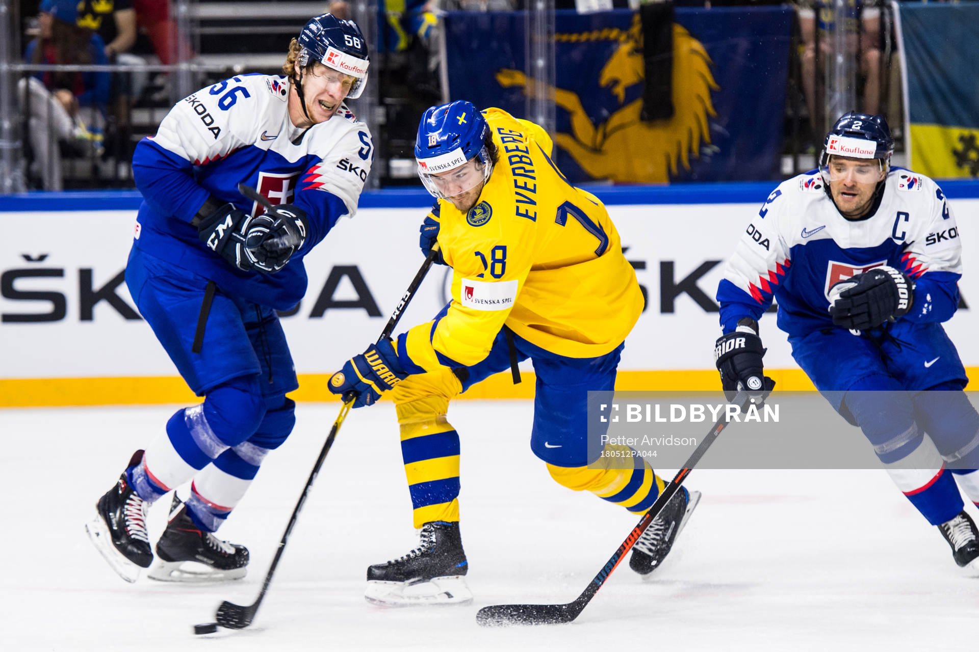 Sveriges Dennis Everberg mot Slovakiens Michal Cajkovsky