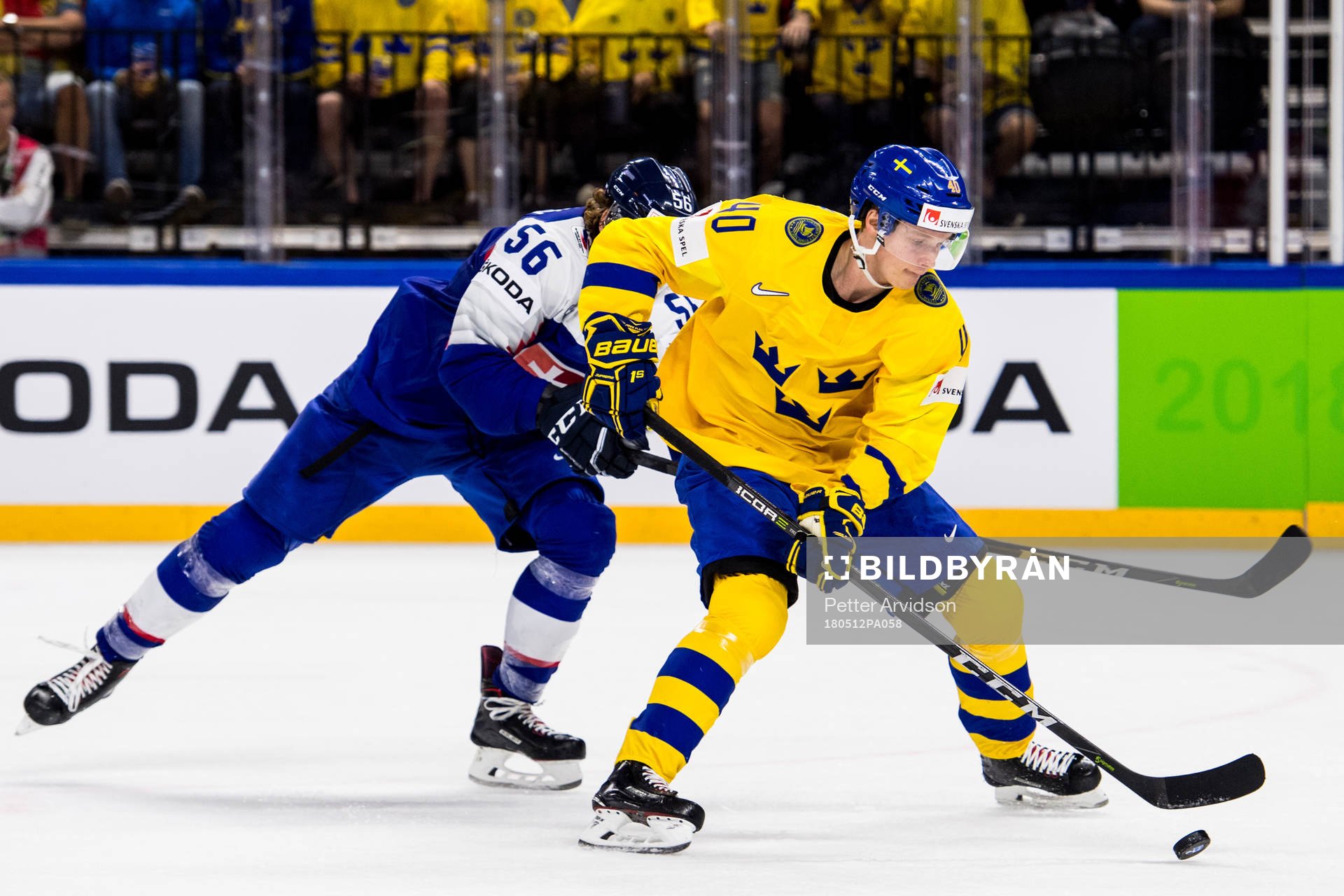 Sveriges Elias Pettersson och Slovakiens Michal Cajkovsky