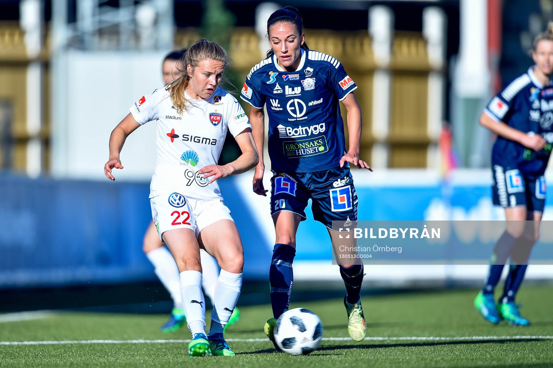 Rosengårds Fiona Brown  och Linköpings Anna Oskarsson