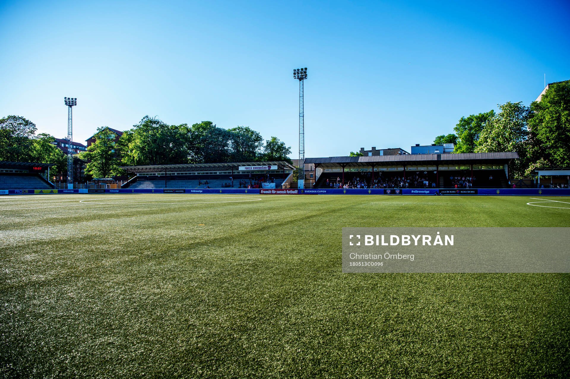 Malmö IP innan finalen i Svenska Cupen för damer mellan