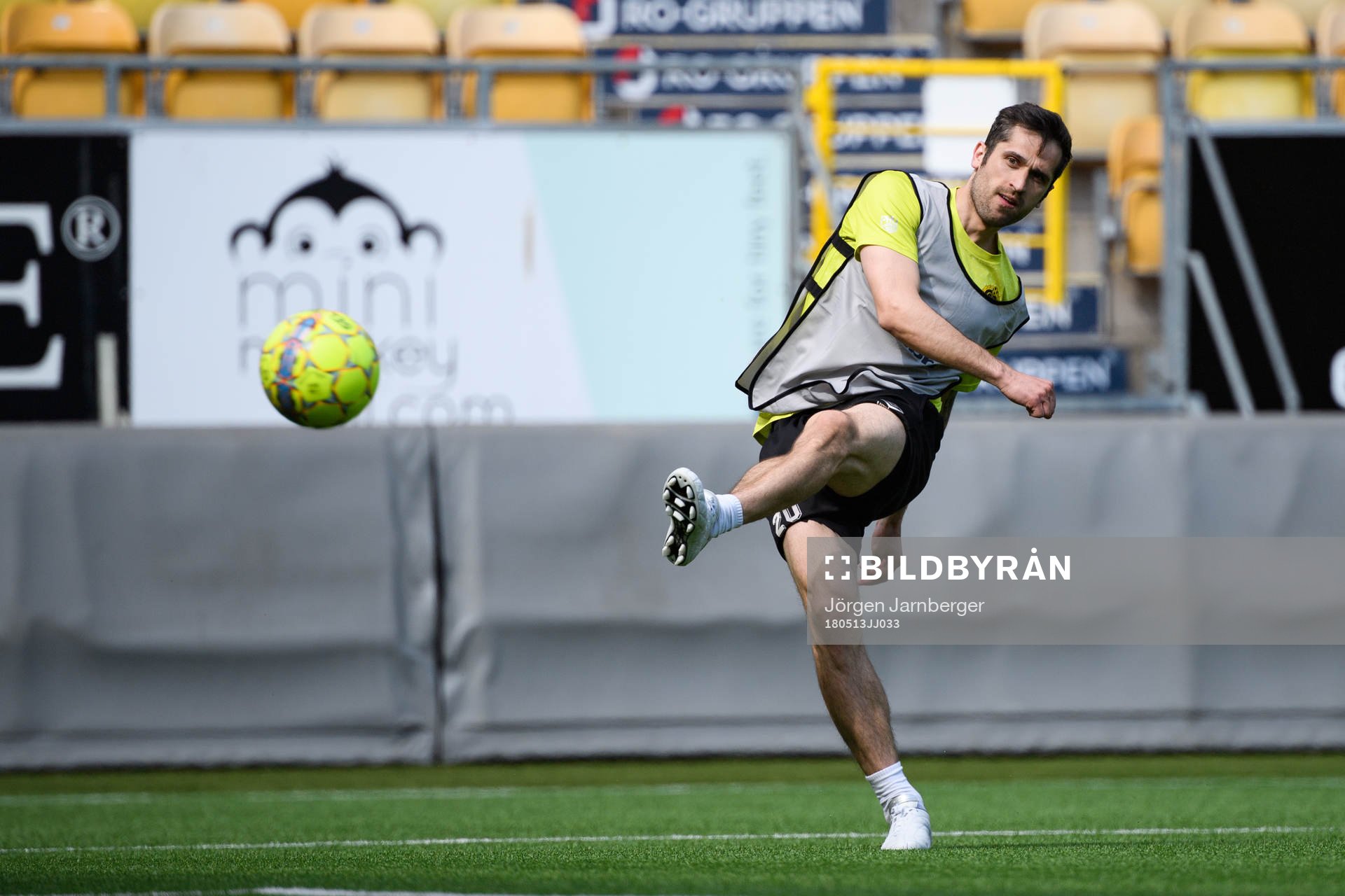 Emir Bajrami under det Allsvenska fotbollslaget Elfsborgs träning den 13 maj 2018 i Borås.