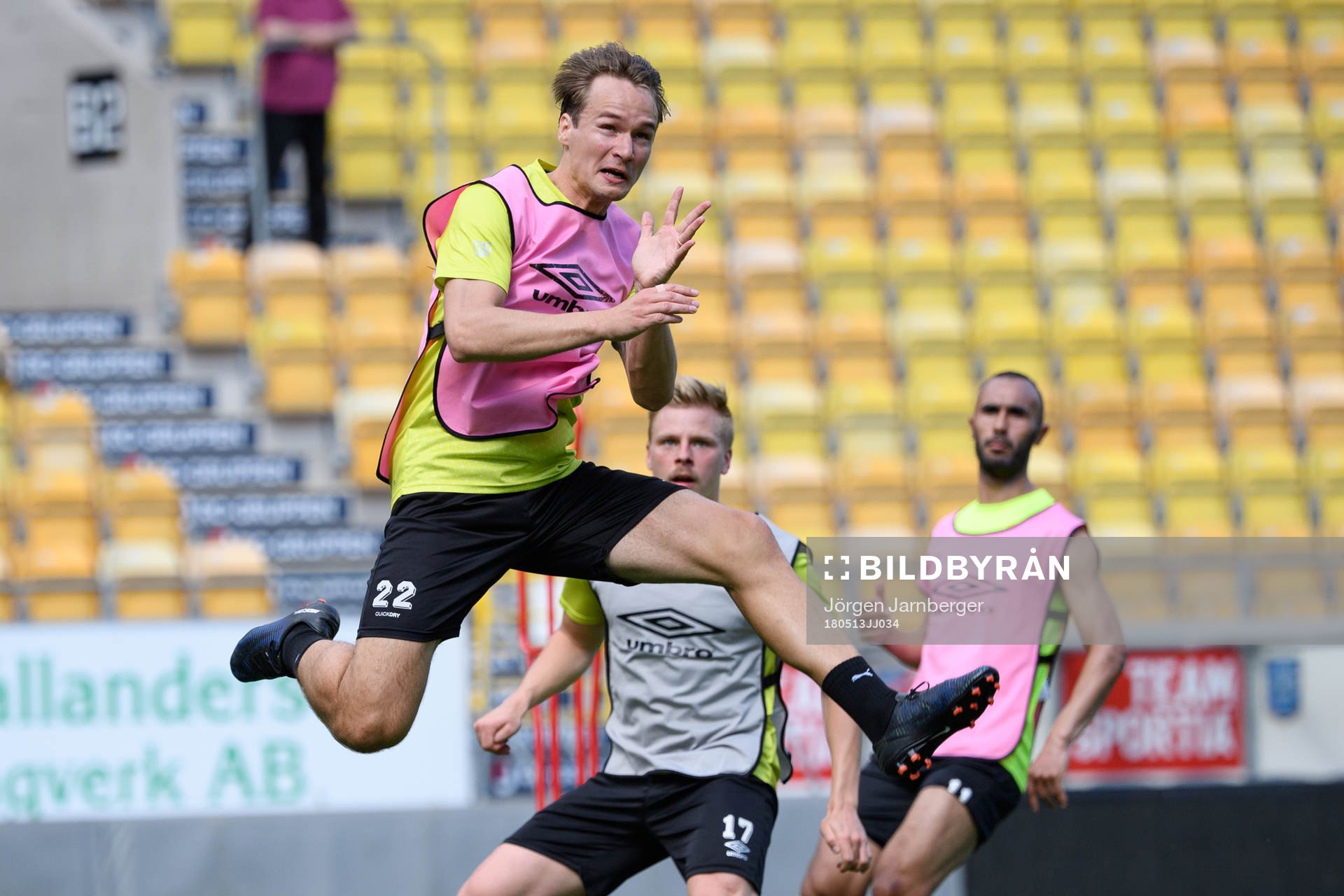 Viktor Prodell under det Allsvenska fotbollslaget Elfsborgs träning den 13 maj 2018 i Borås.