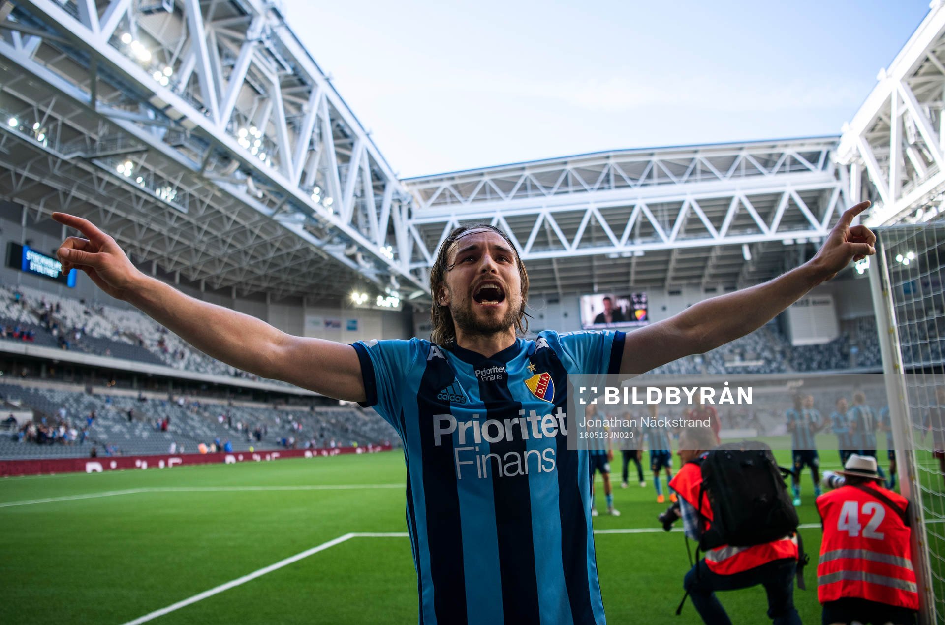 Djurgårdens Kevin Walker jublar