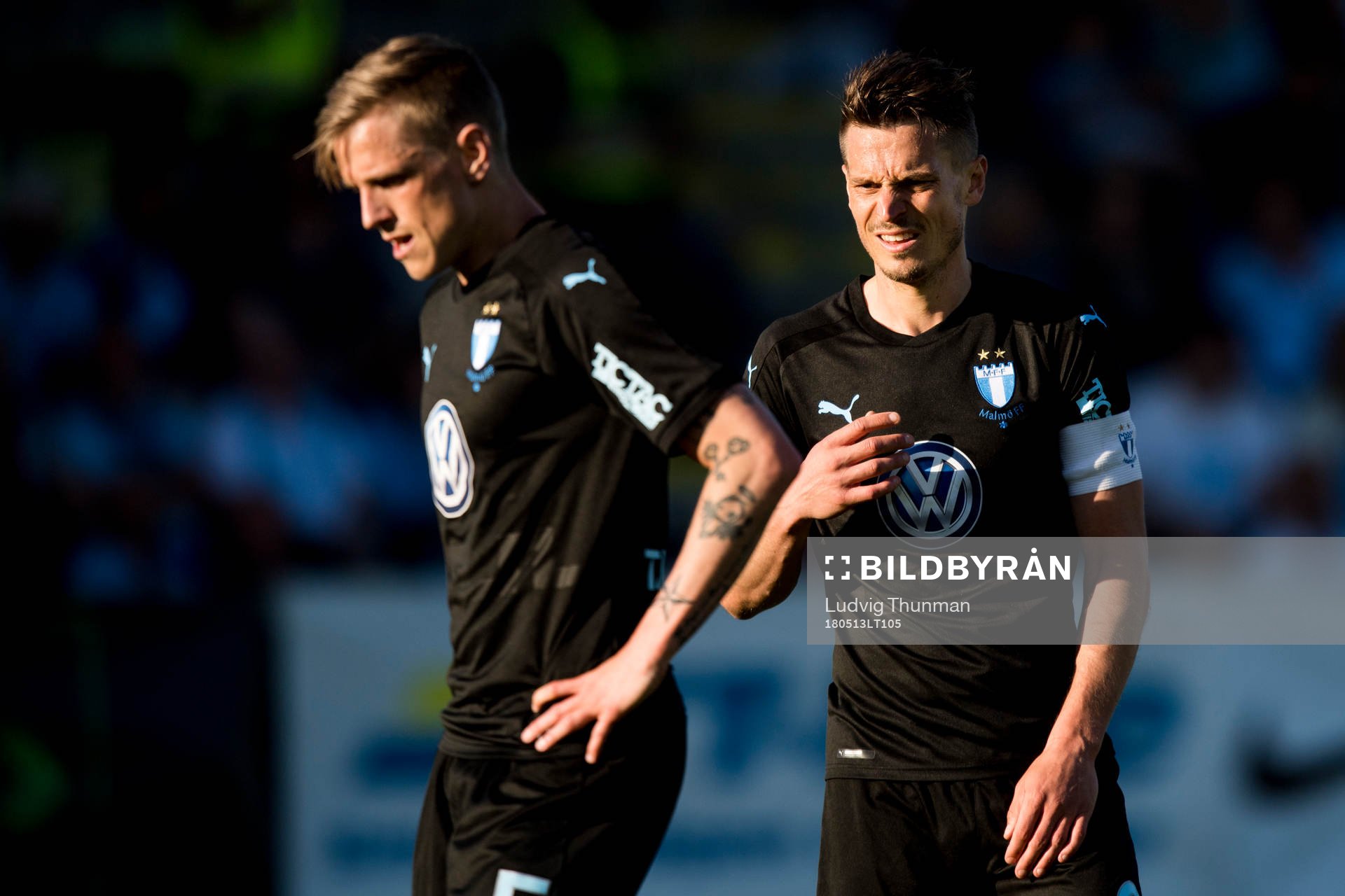 Malmö FFs Sören Rieks och Markus Rosenberg deppar