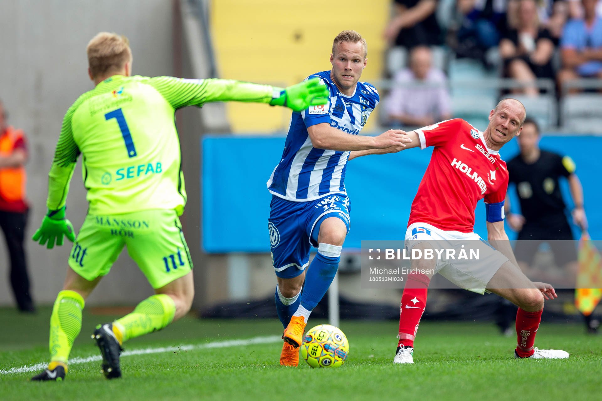 IFK Göteborgs Gustav Engvall och Norrköpings målvakt