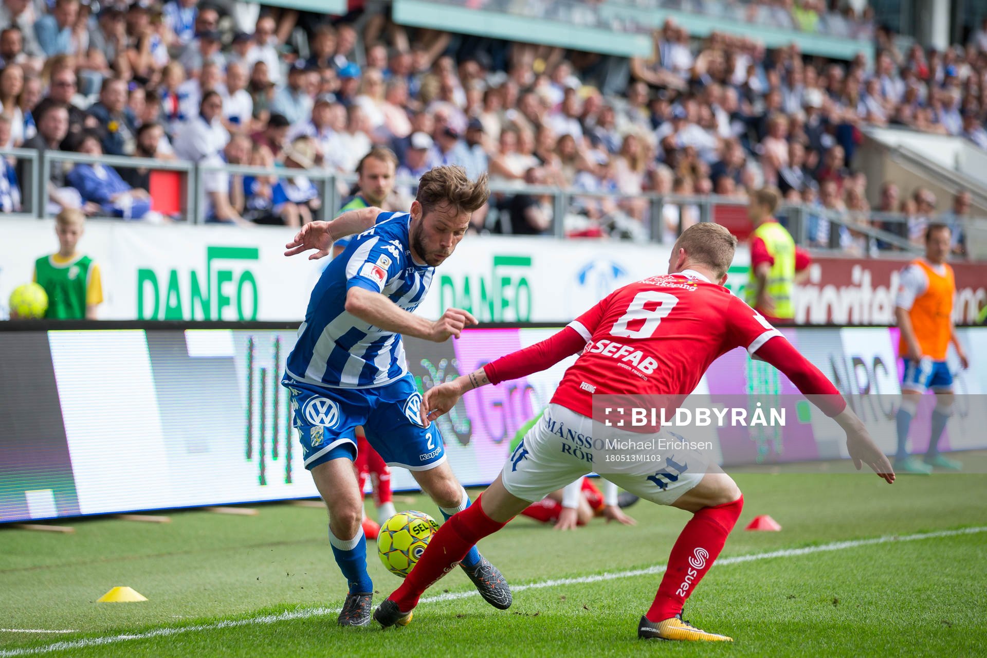 IFK Göteborgs Emil Salomonsson mot Norrköpings Gudmundur