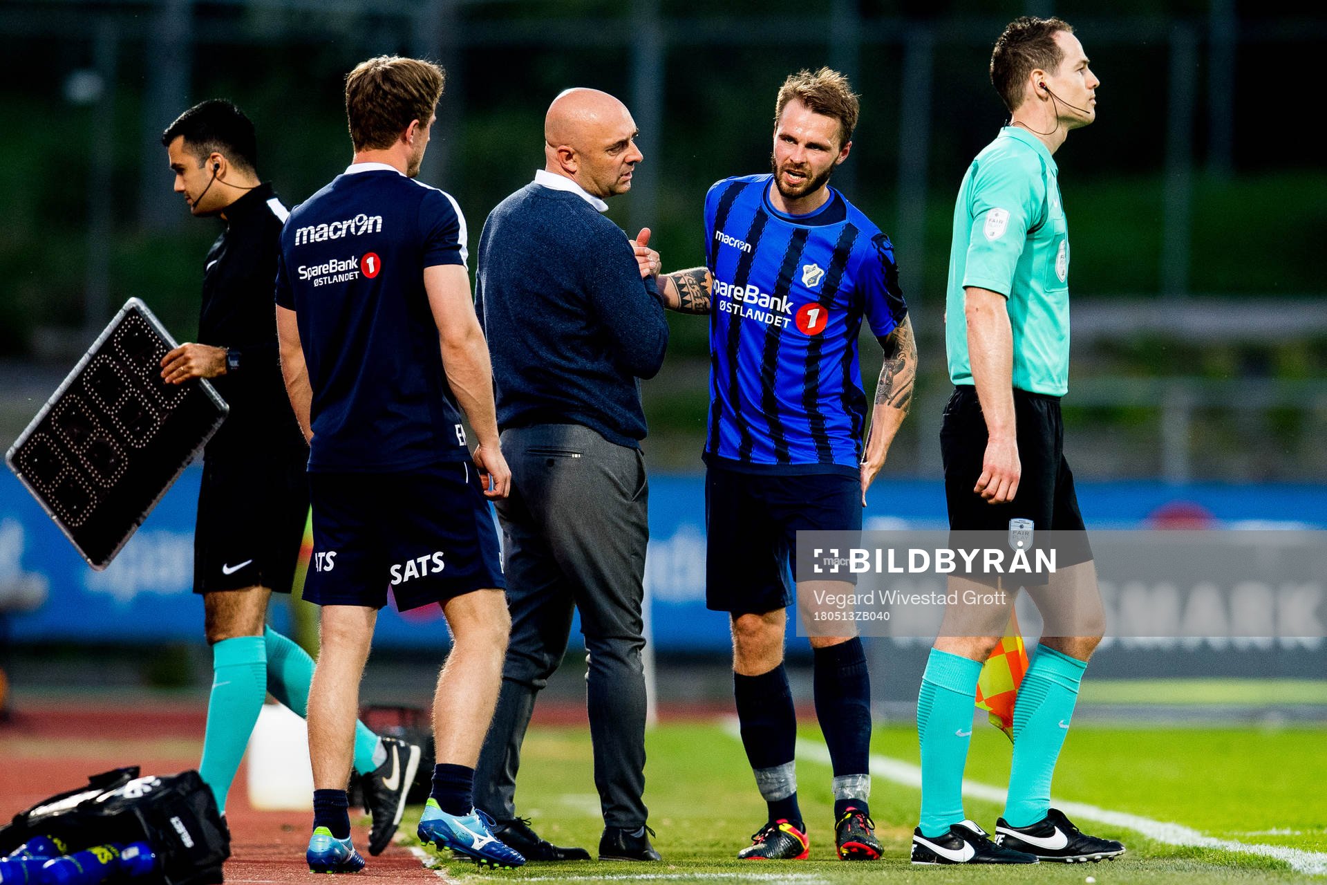Vadim Demidov of Stabæk is being substituted off by Toni