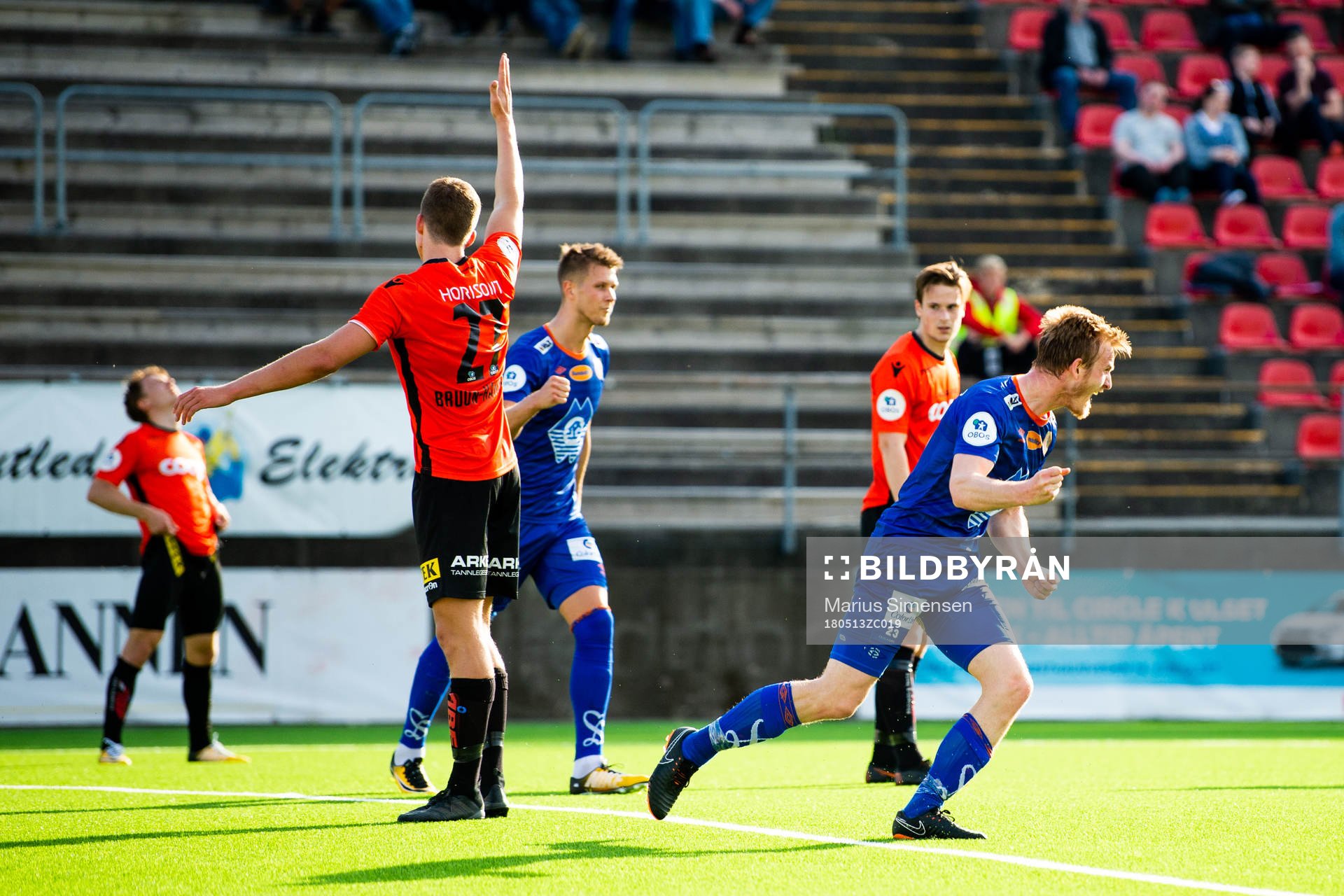 Torbjørn Agdestein of Aalesund celebrates