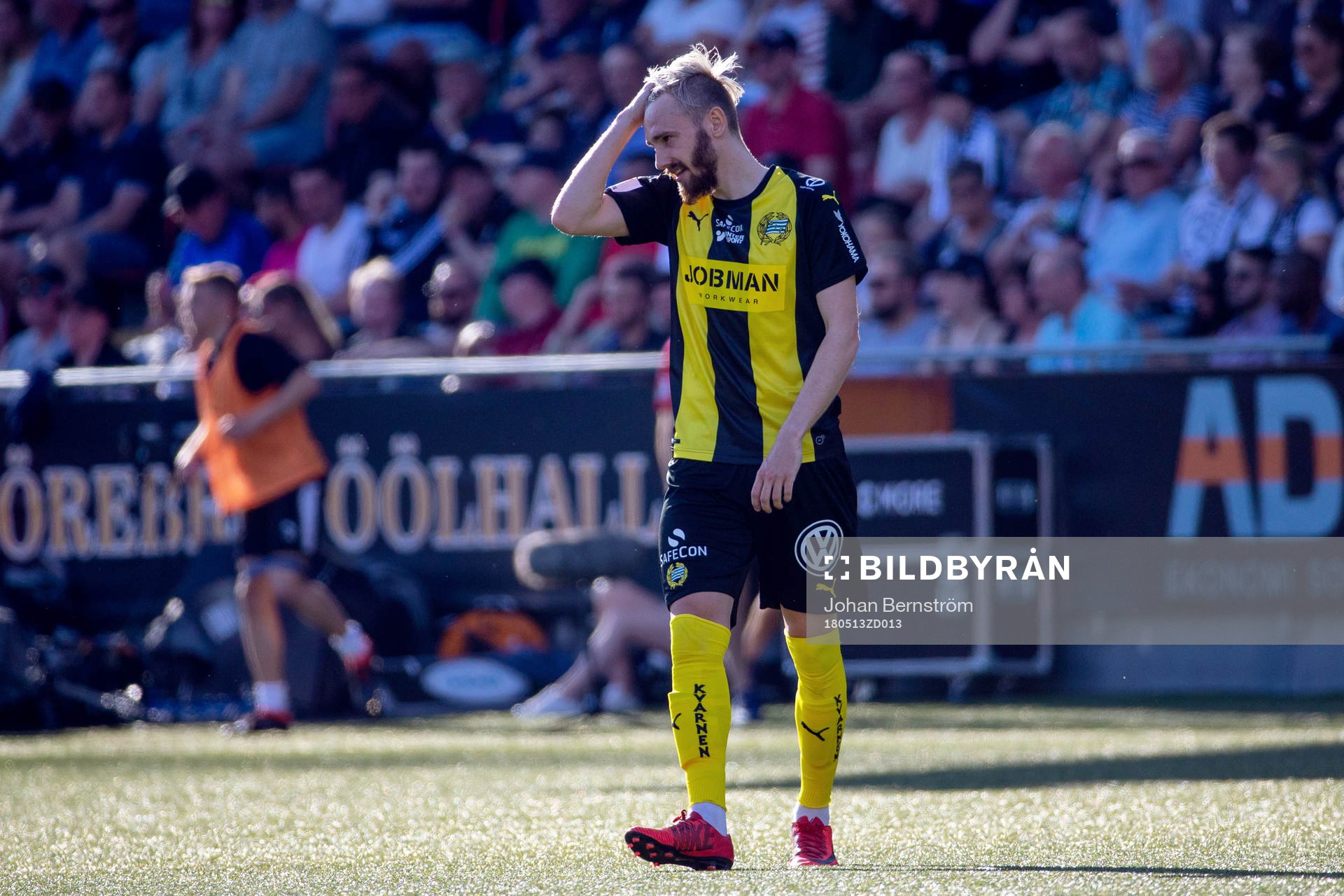 Hammarbys Simon Sandberg deppar