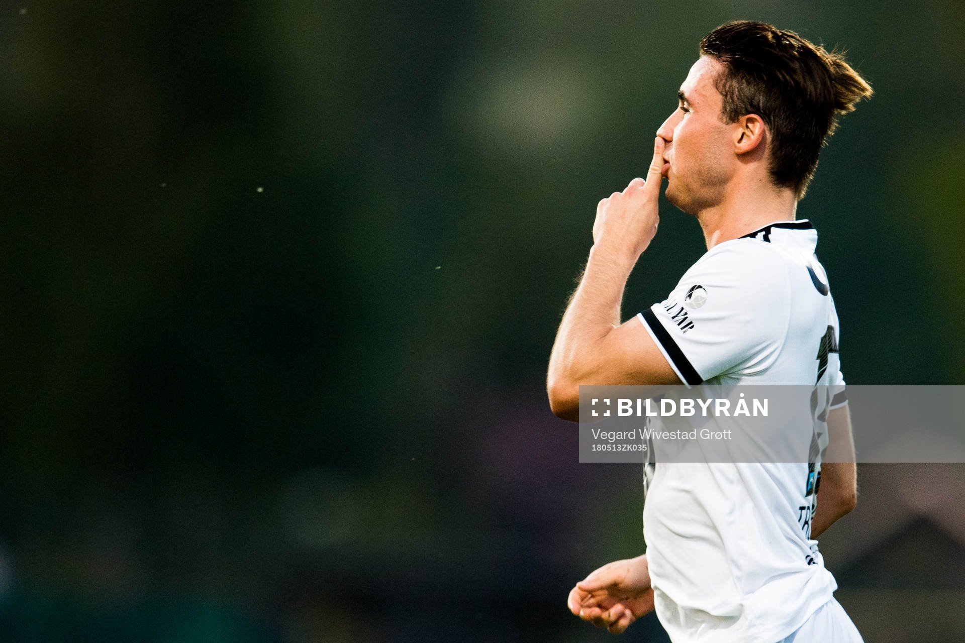 Anders Trondsen of Rosenborg celebrates the 0-1 goal