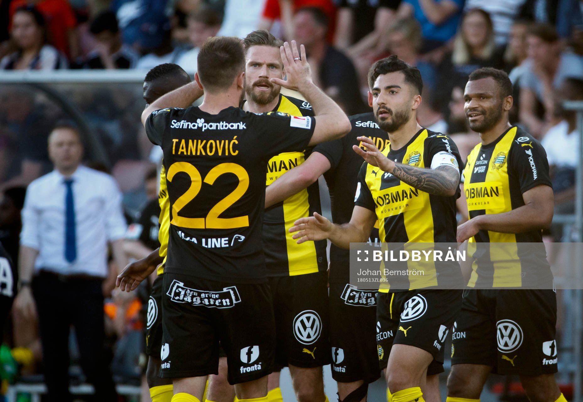 Hammarbys Jiloan Hamad gör 1-2 och jublar med Muamer