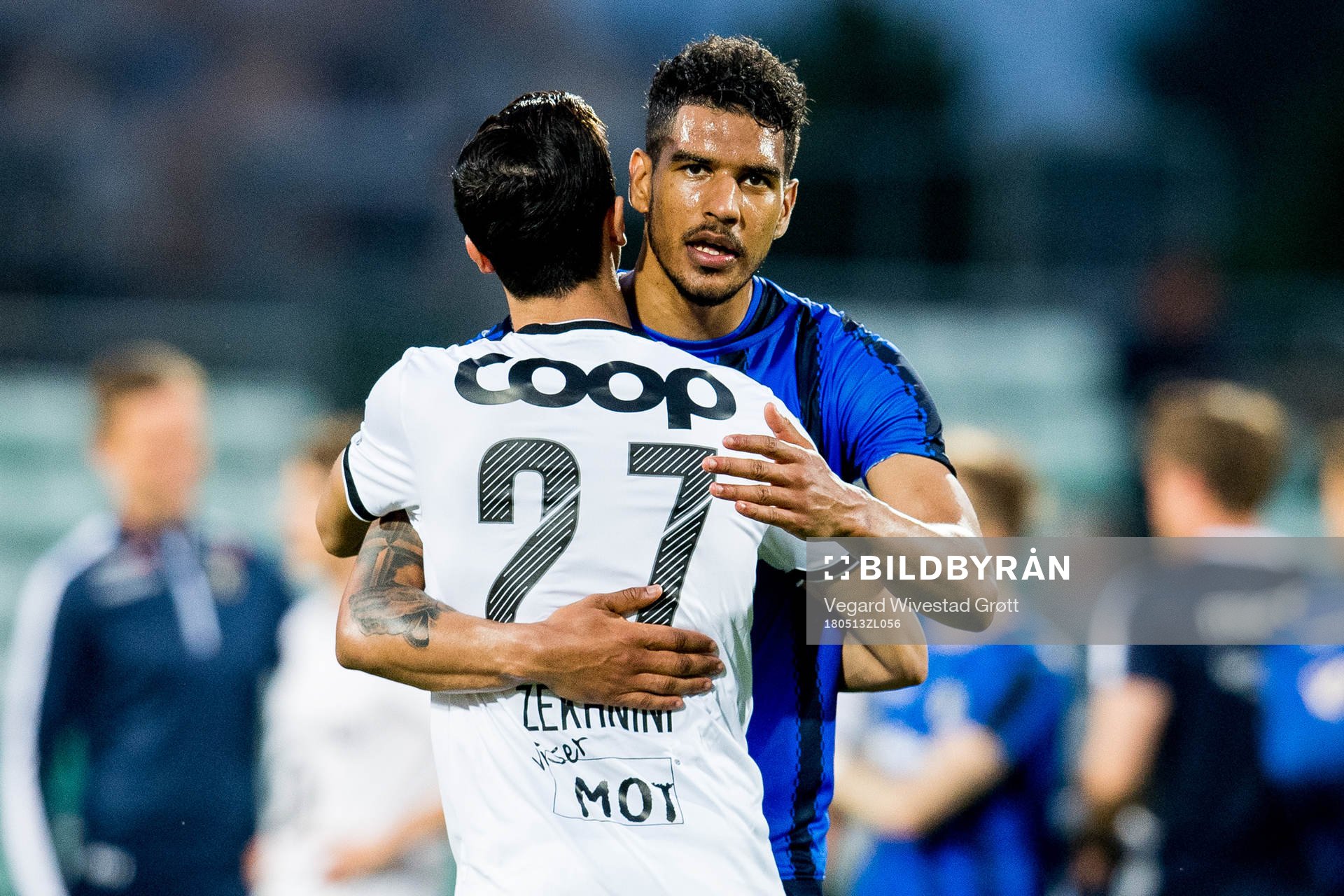 Rafik Zekhnini of Rosenborg and Ohi Omoijuanfo of Stabæk