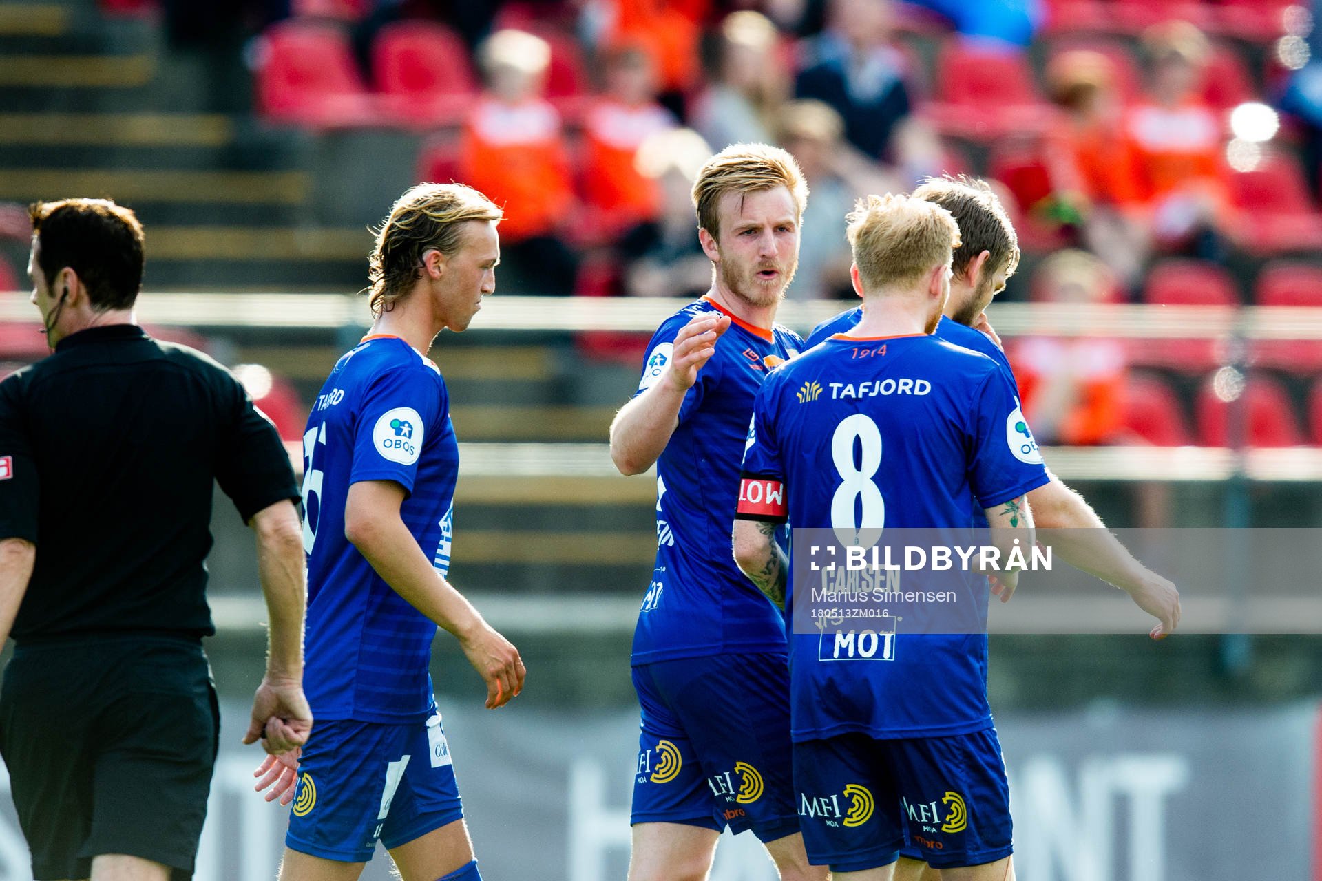 Torbjørn Agdestein of Aalesund celebrates the 1-1 goal